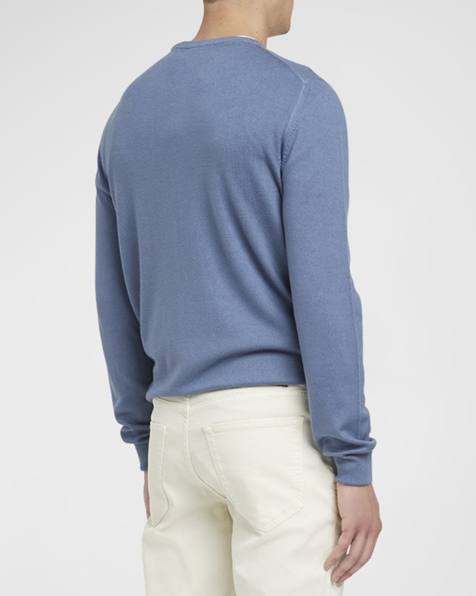 Uominitaliani Blue Wool Men Sweater