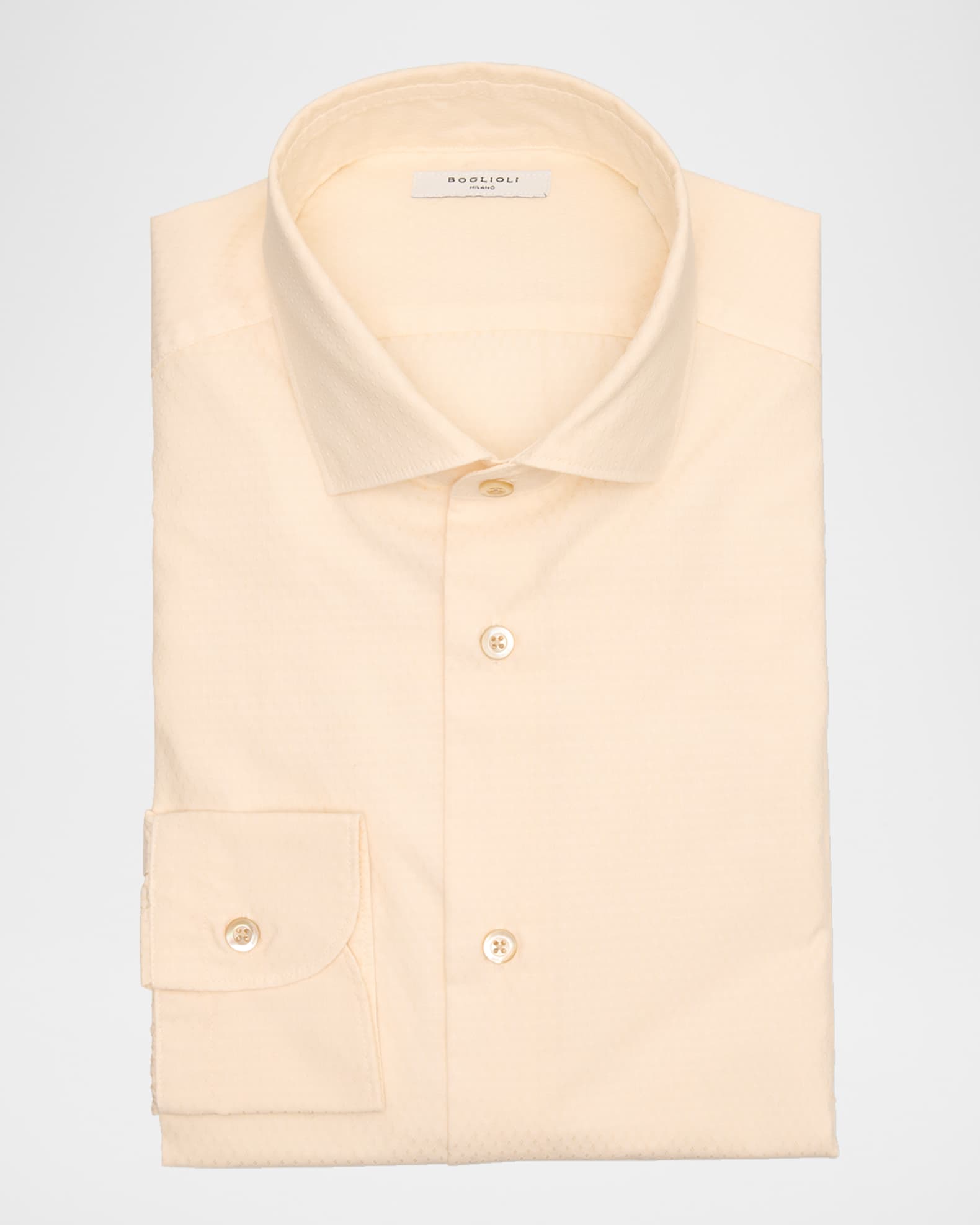 Men's Textured Cotton Dress Shirt 0