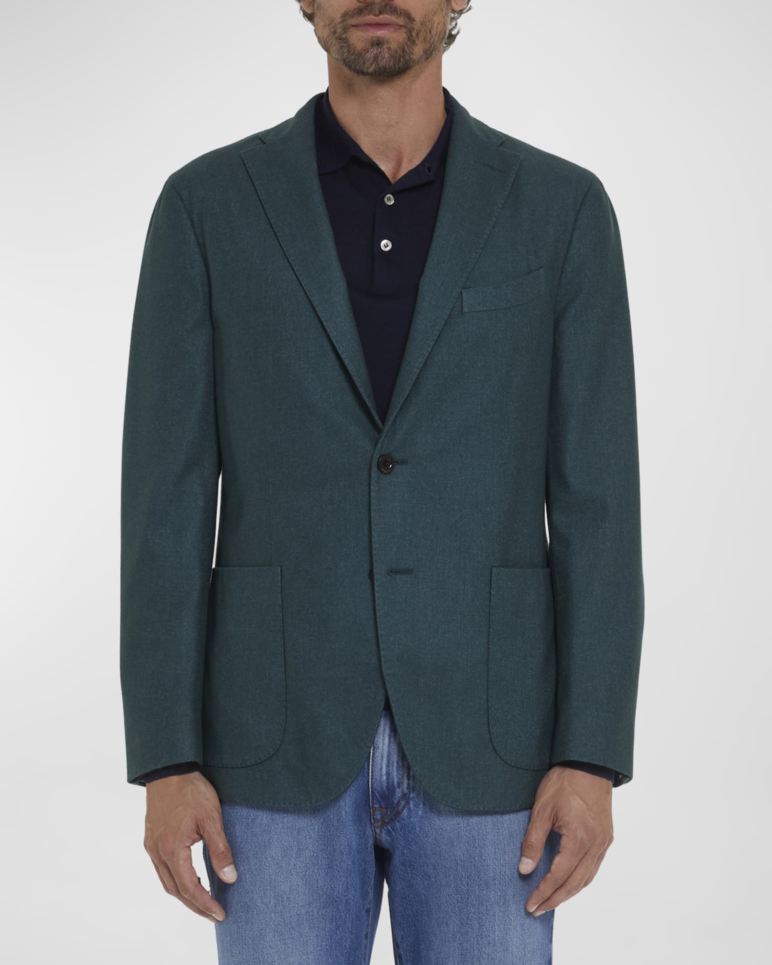 Men's Patch-Pocket Solid Blazer 1
