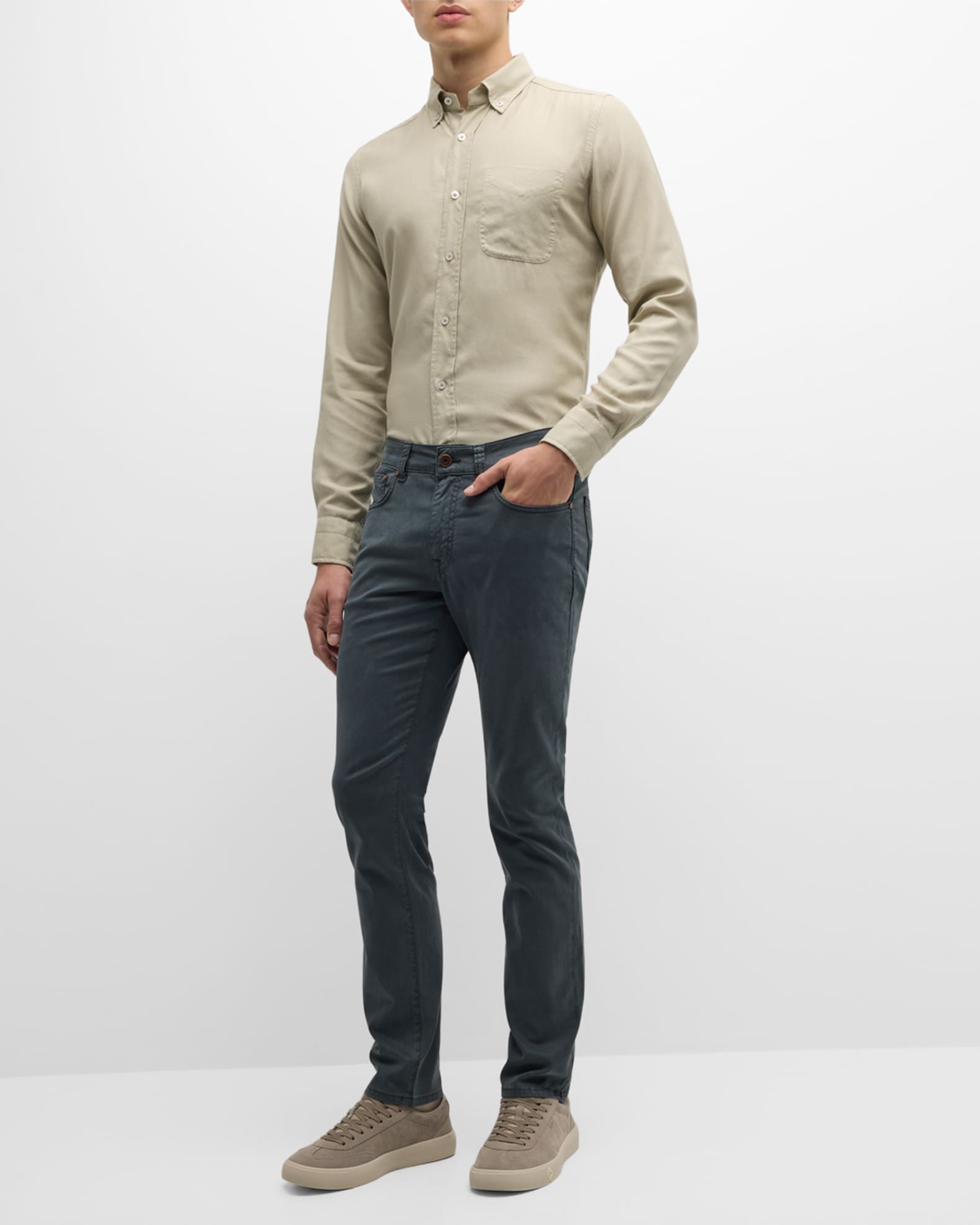 Boglioli Men's 5-Pocket Twill Pants | Neiman Marcus