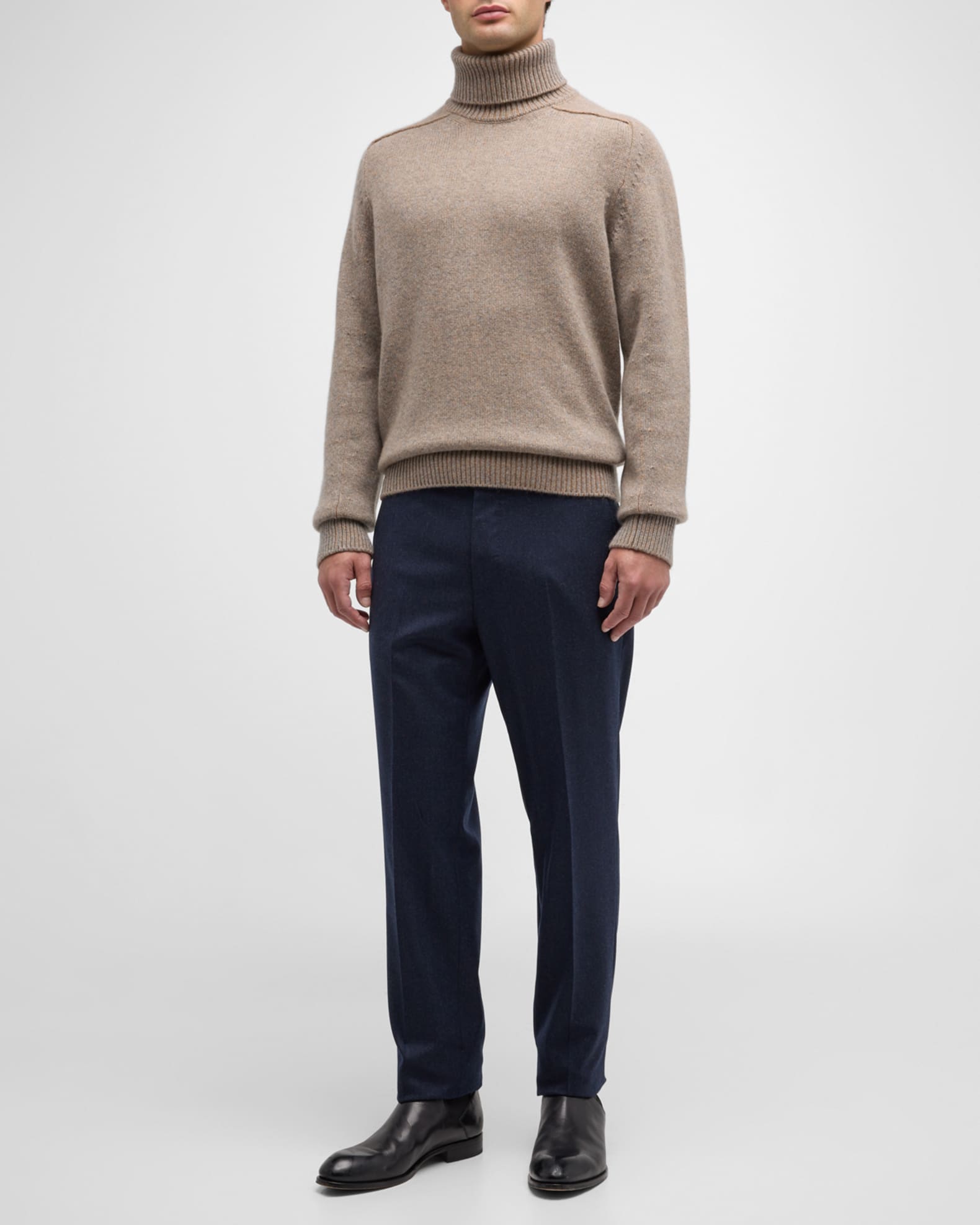 ZEGNA Men's Oasi Cashmere Knit Turtleneck Sweater | Neiman Marcus