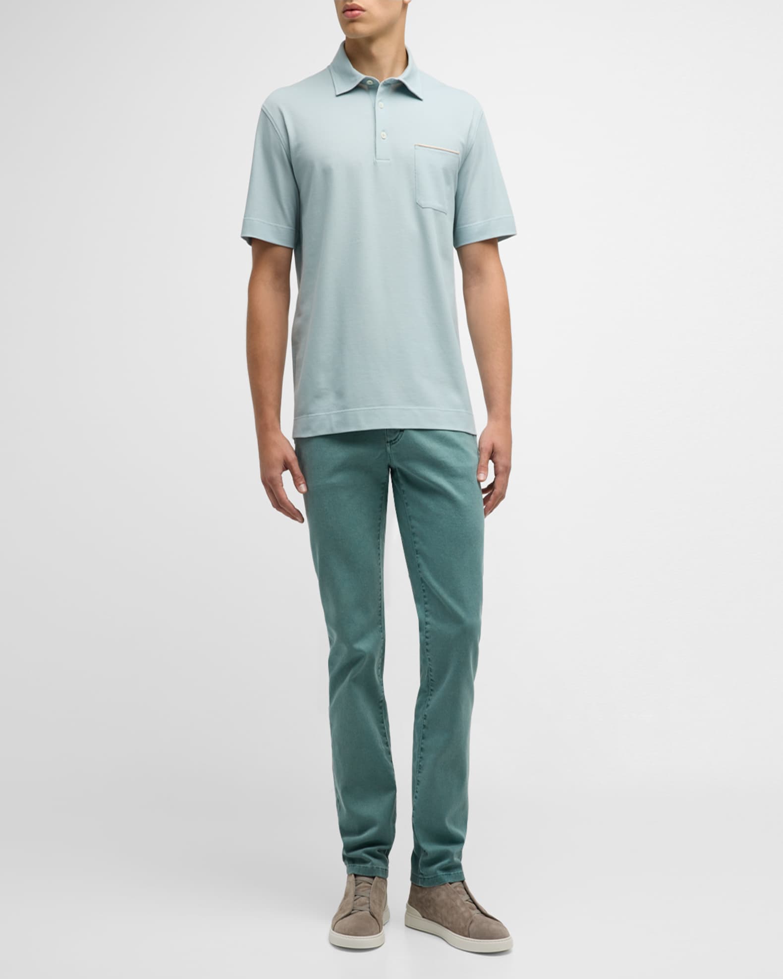 ZEGNA Men's Pocket Polo Shirt | Neiman Marcus