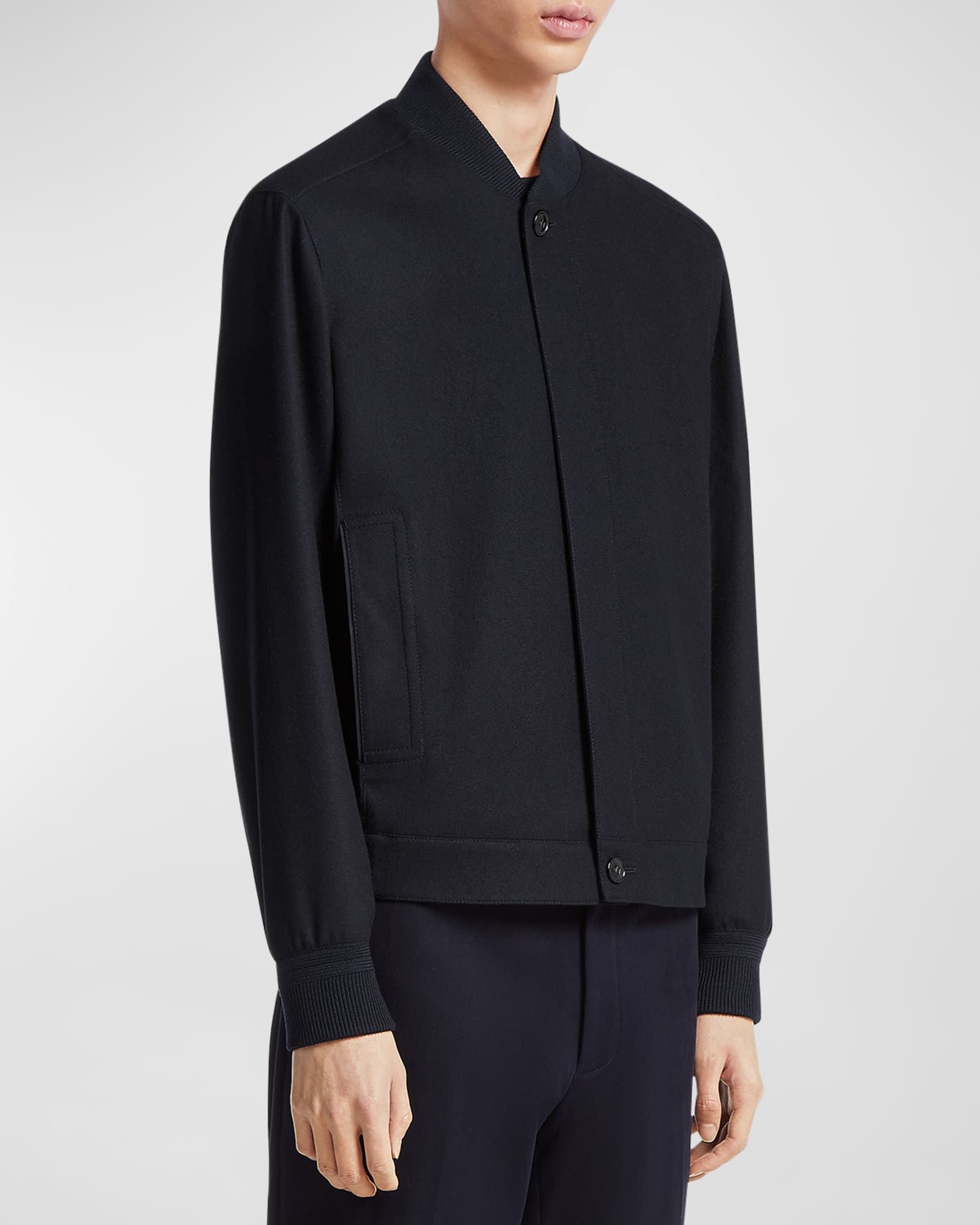 ZEGNA Men's Oasi Cashmere-Wool Blouson | Neiman Marcus