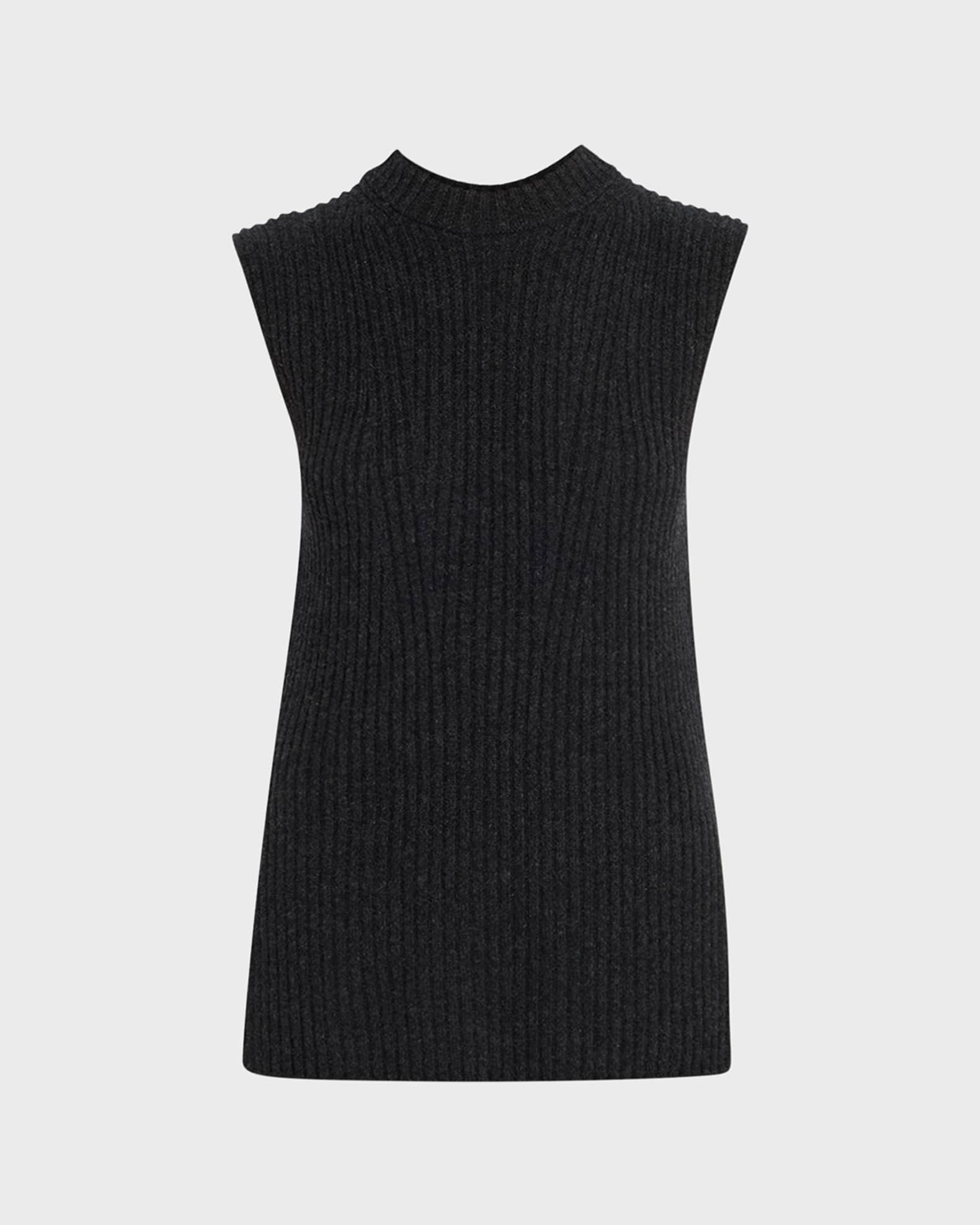 Vince Ribbed Cashmere and Wool Sleeveless Tunic Sweater | Neiman Marcus