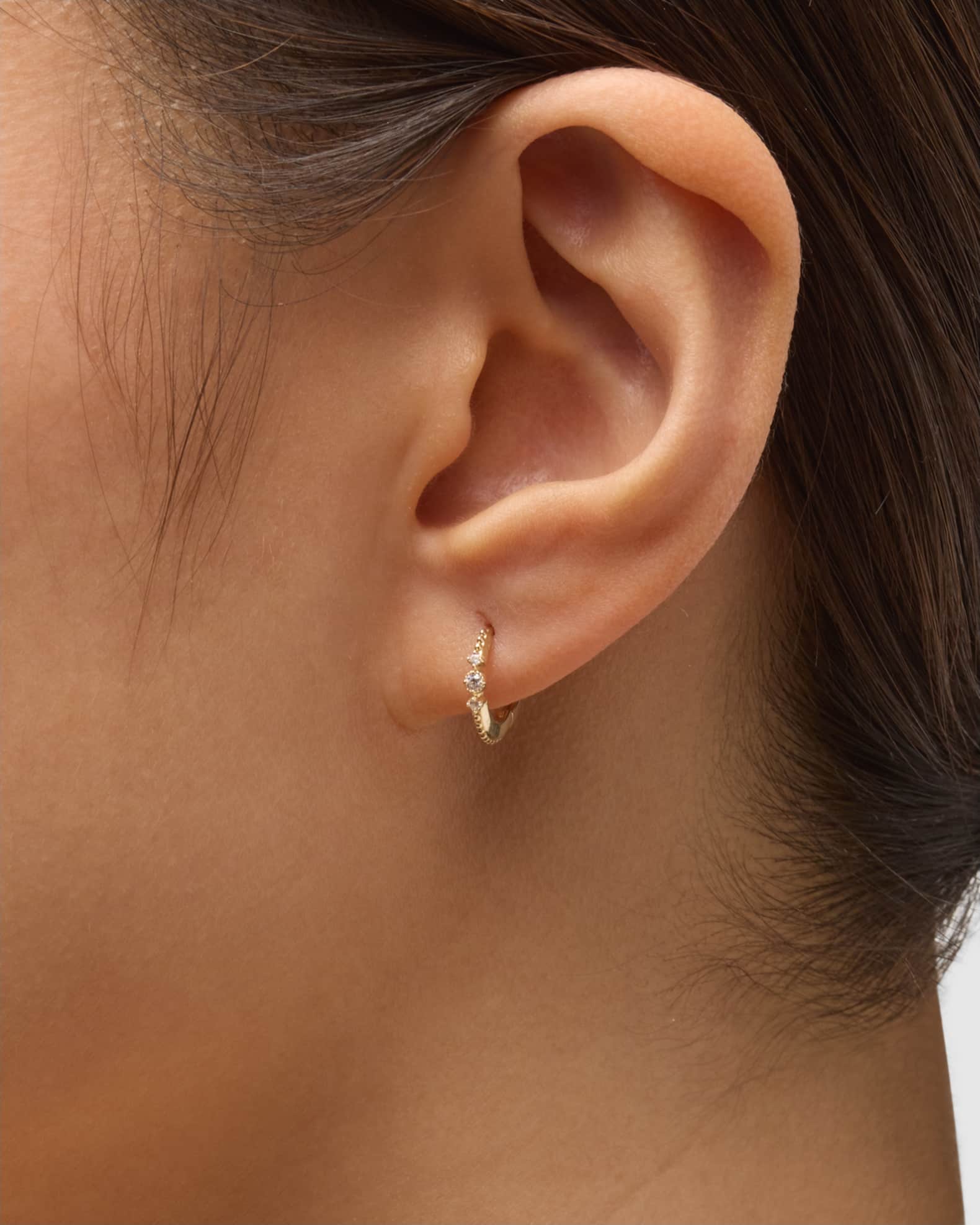 Stone and strand earrings sales
