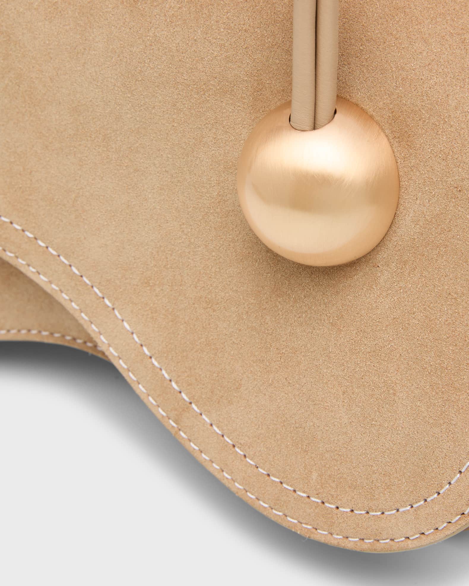 Cult Gaia Kazia Beaded Suede Top-Handle Bag | Neiman Marcus