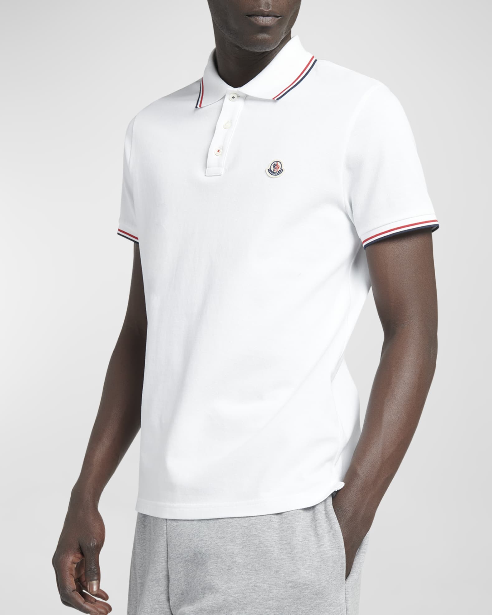 Men s Classic Flag Trim Polo Shirt