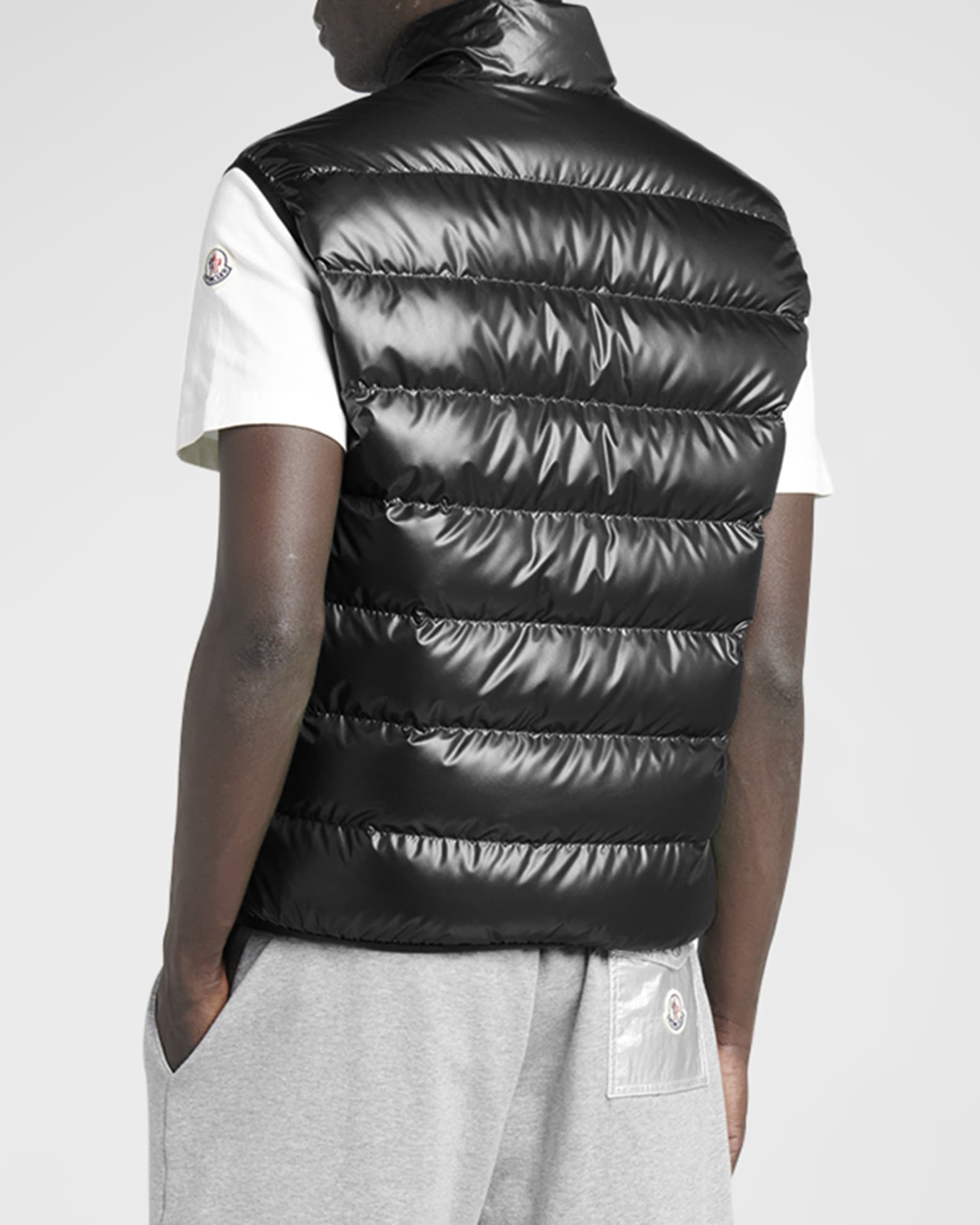 Moncler Men's Aube Down Nylon Zip Vest | Neiman Marcus