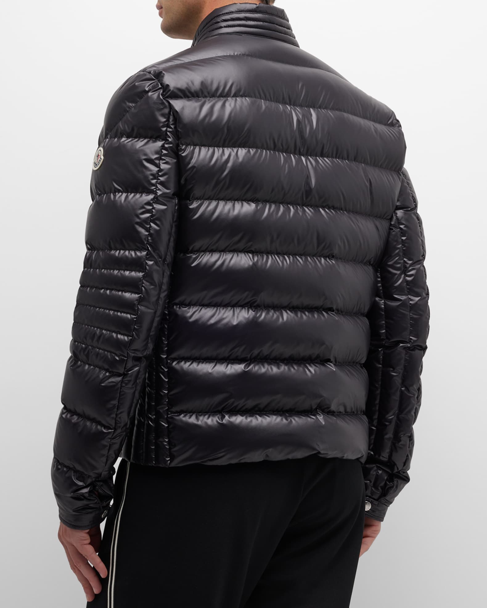 Moncler Men's Authie Quilted Biker Jacket | Neiman Marcus