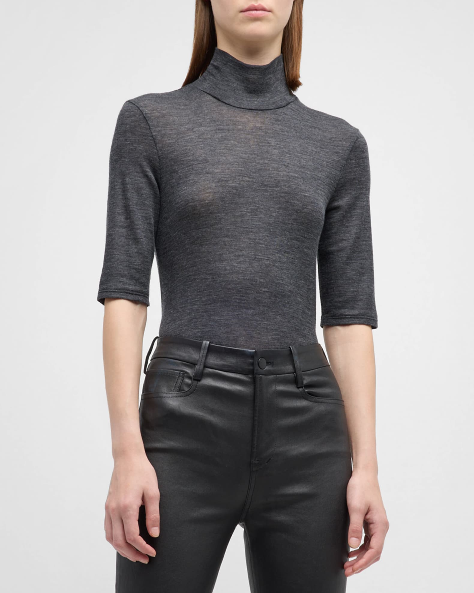 Selected Femme organic cotton short sleeve v neck T-shirt in black