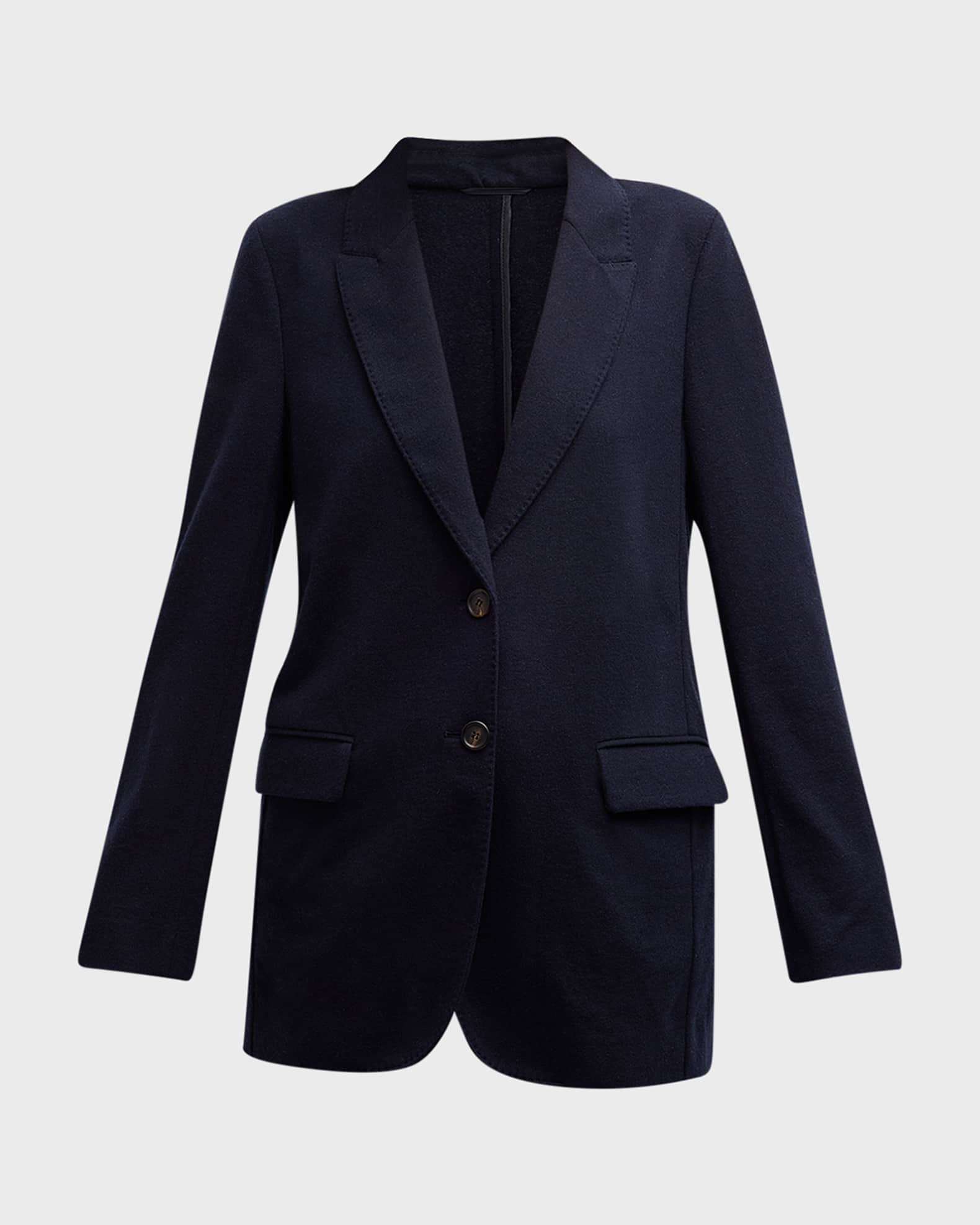 SERGIO HUDSON Womens Blue Pocketed Lined Double Button Blazer Style Long Sleeve Collared Short Party Sheath Dress