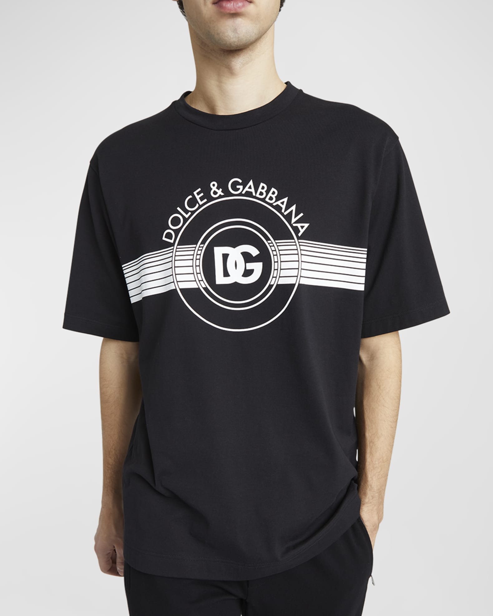 Dolce Gabbana Men s DG Circle Logo T Shirt Neiman Marcus
