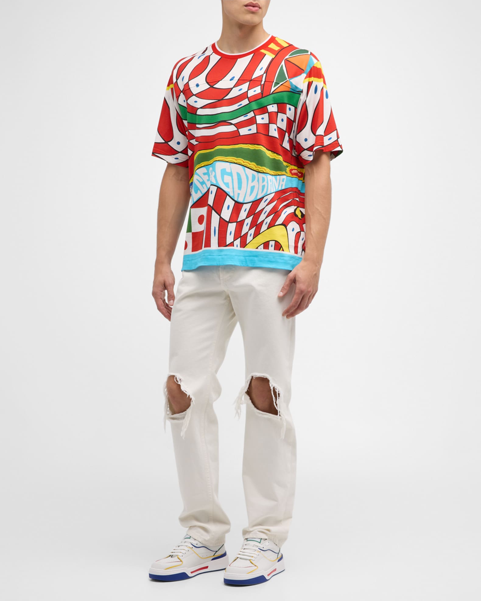Dolce&Gabbana Men's Carretto Printed T-Shirt | Neiman Marcus