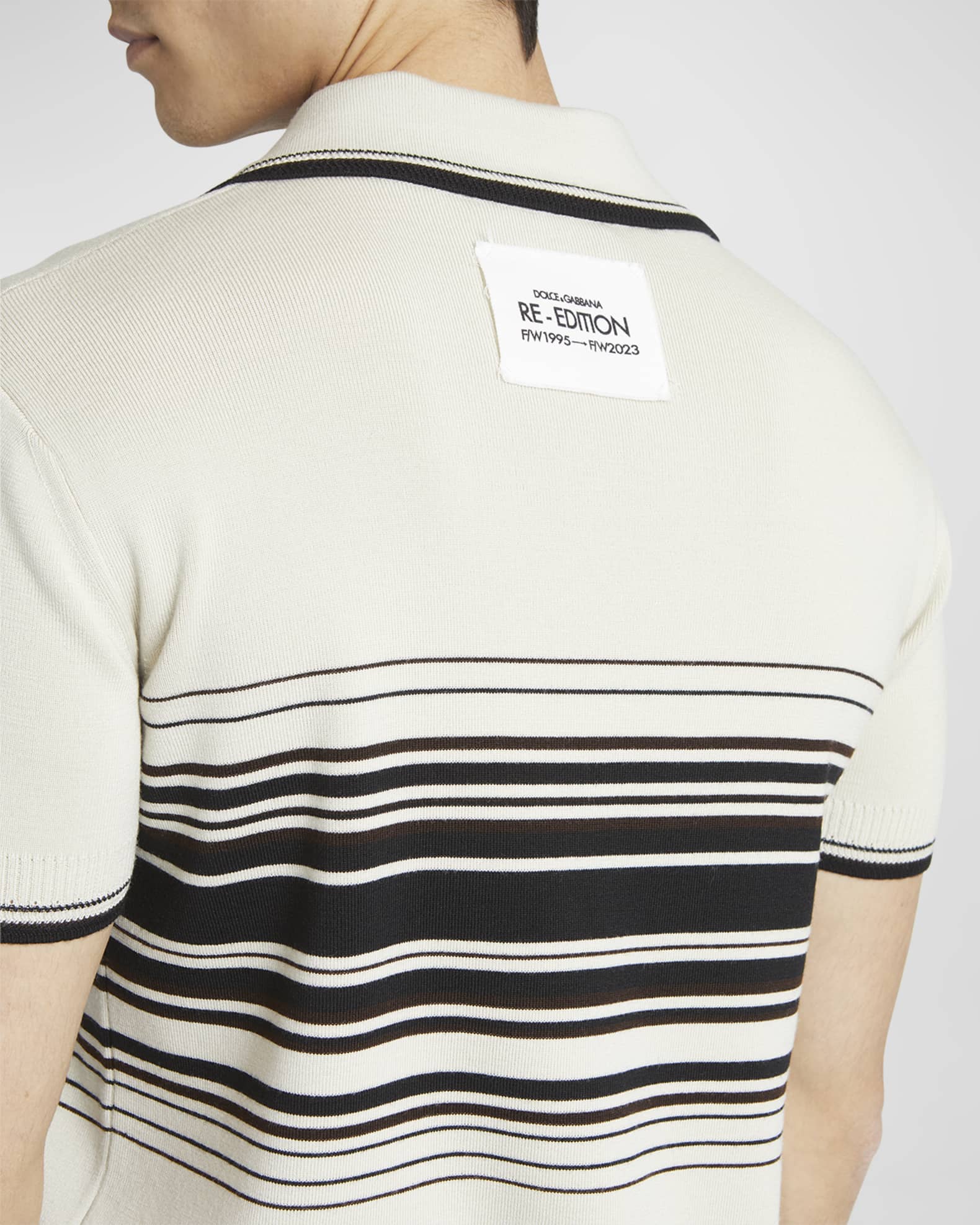 Dolce&Gabbana Men's Retro Knit Polo Shirt | Neiman Marcus