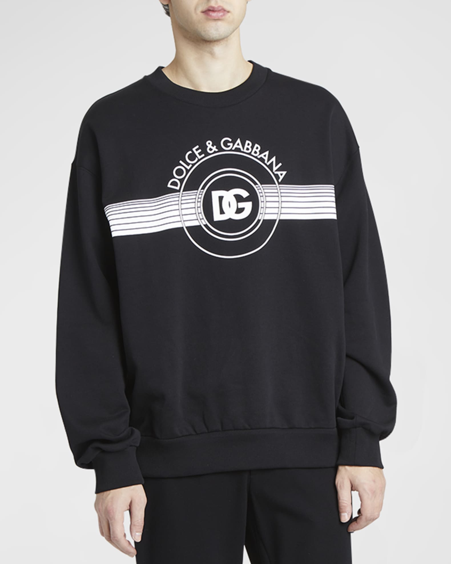 Dolce&Gabbana Men's DG Circle Logo Sweatshirt | Neiman Marcus