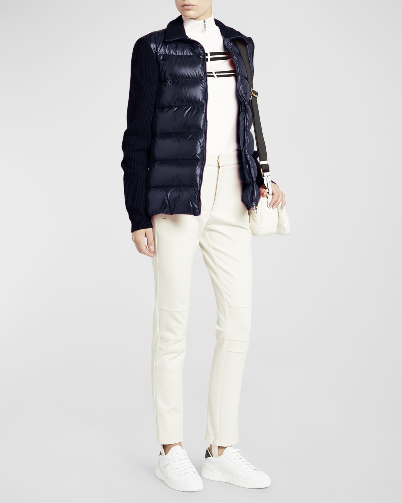 Moncler maglia mixed media cardigan clearance