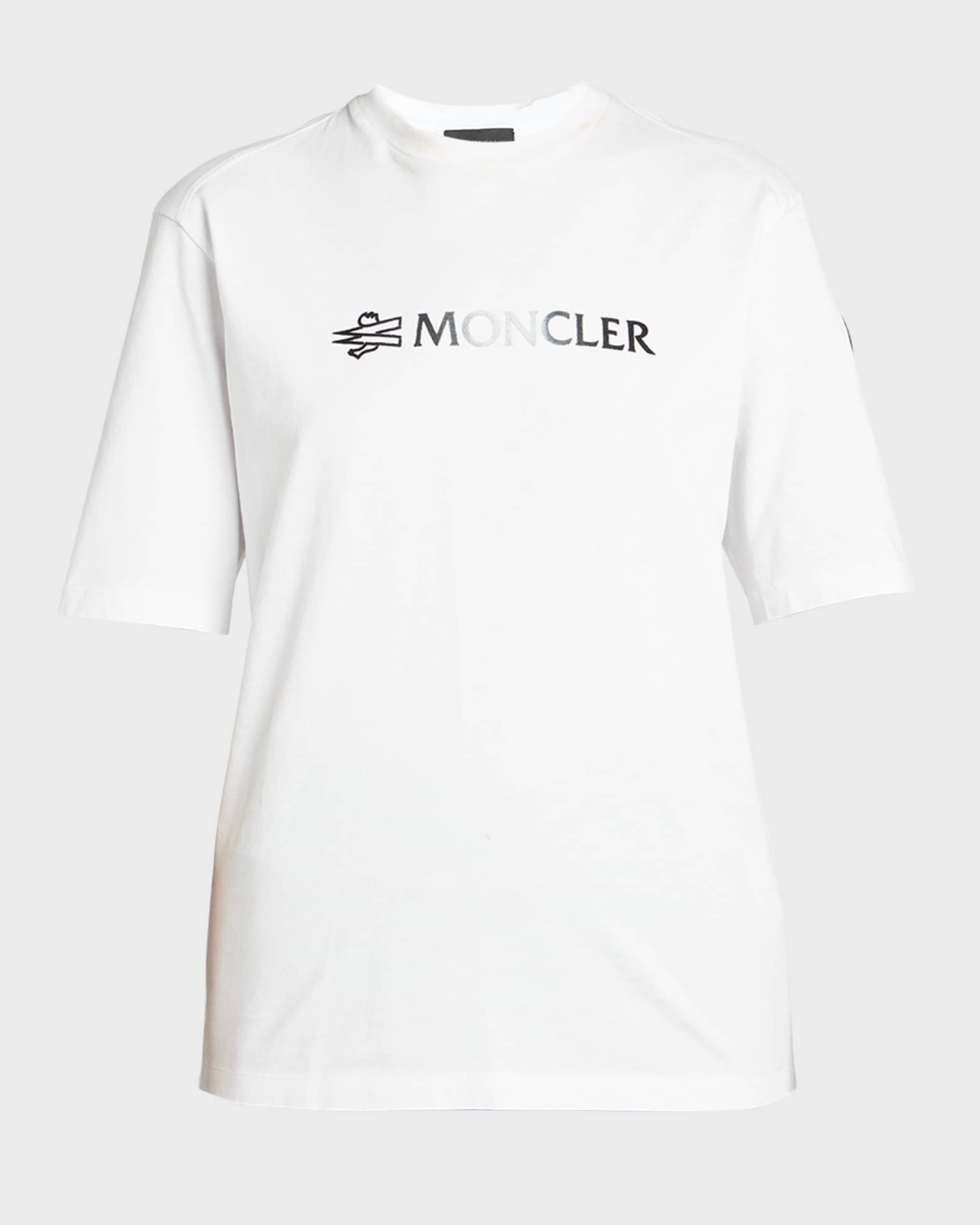 Moncler white t shirt women's sales