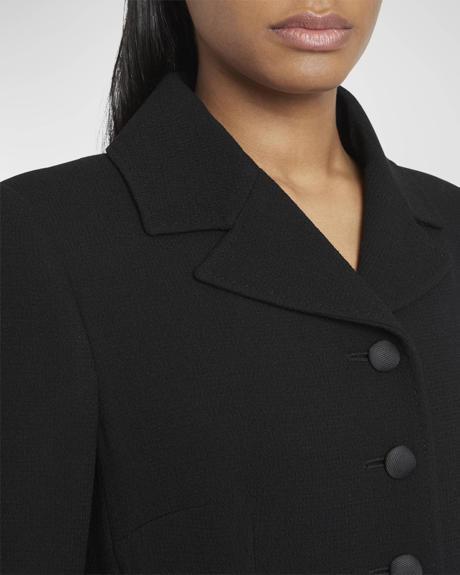 Dolce & Gabbana Black Wool Single Breasted Trench Coat Jacket main image 1