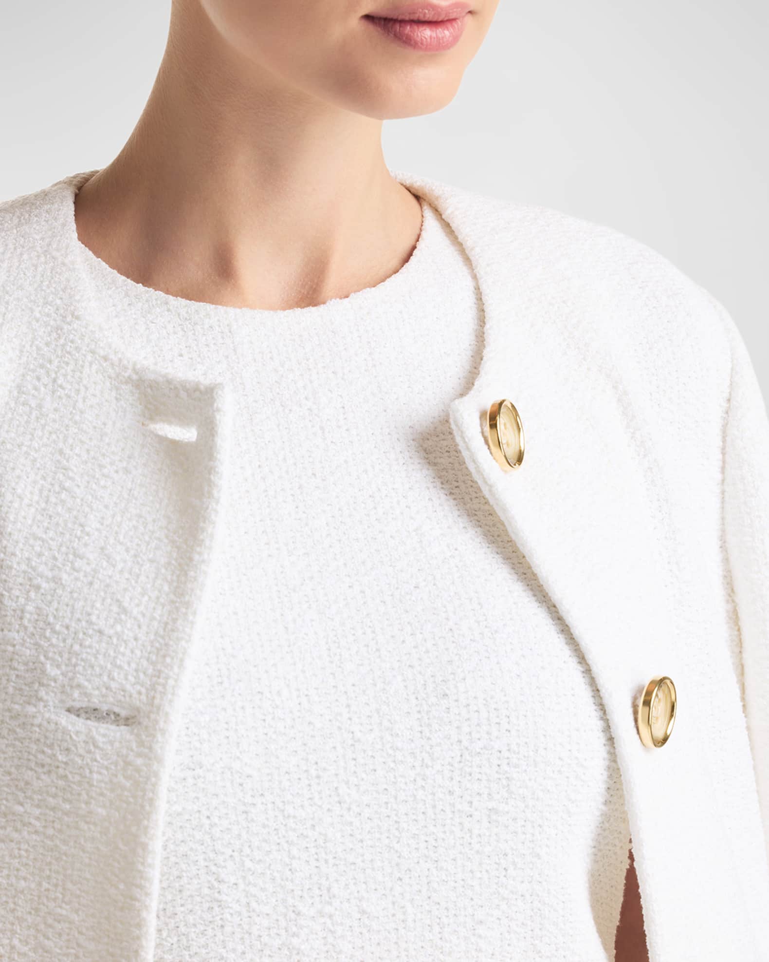 St. John Textured Boucle Knit Jacket | Neiman Marcus