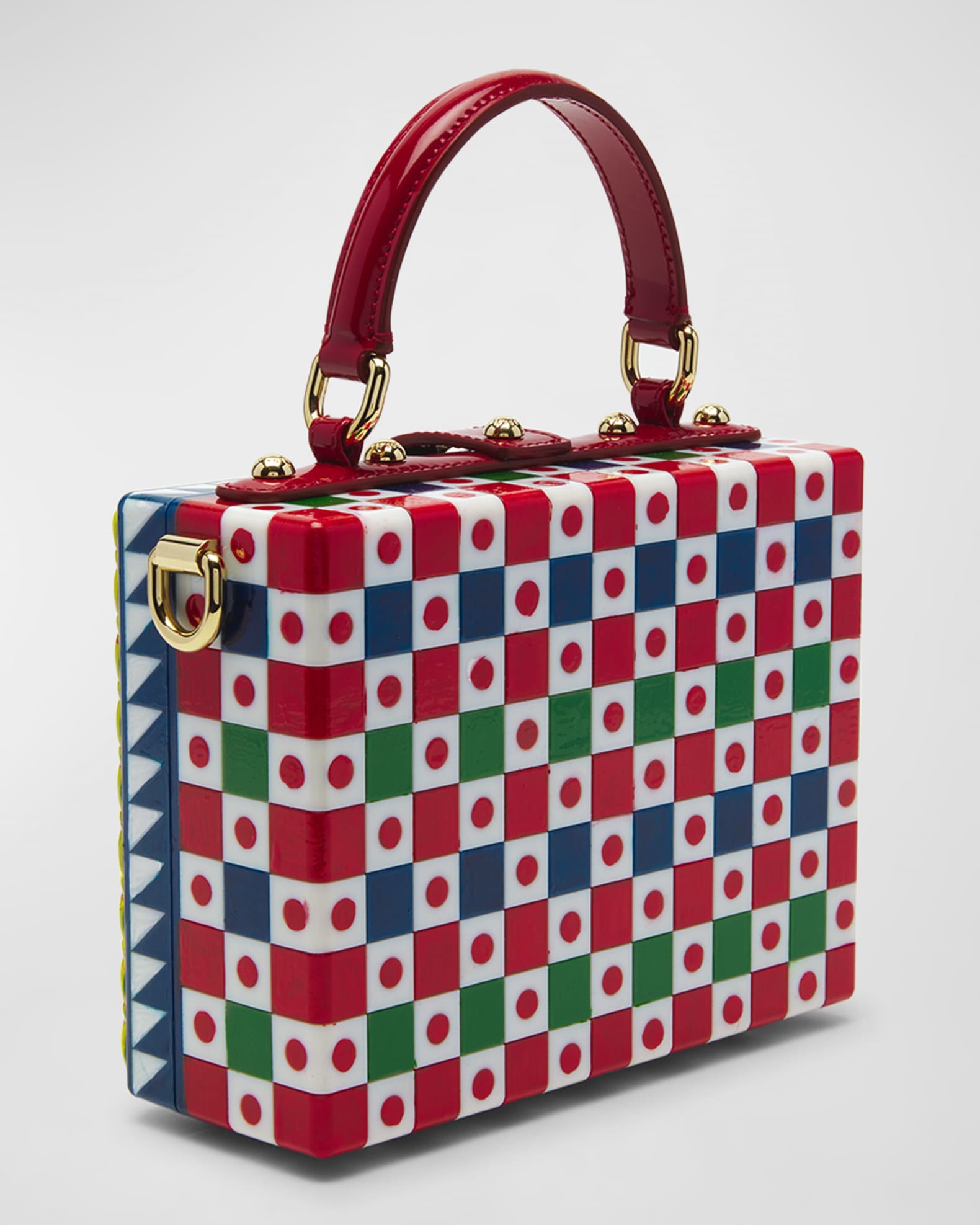 Dolce&Gabbana Logo Printed Leather Box Top-Handle Bag