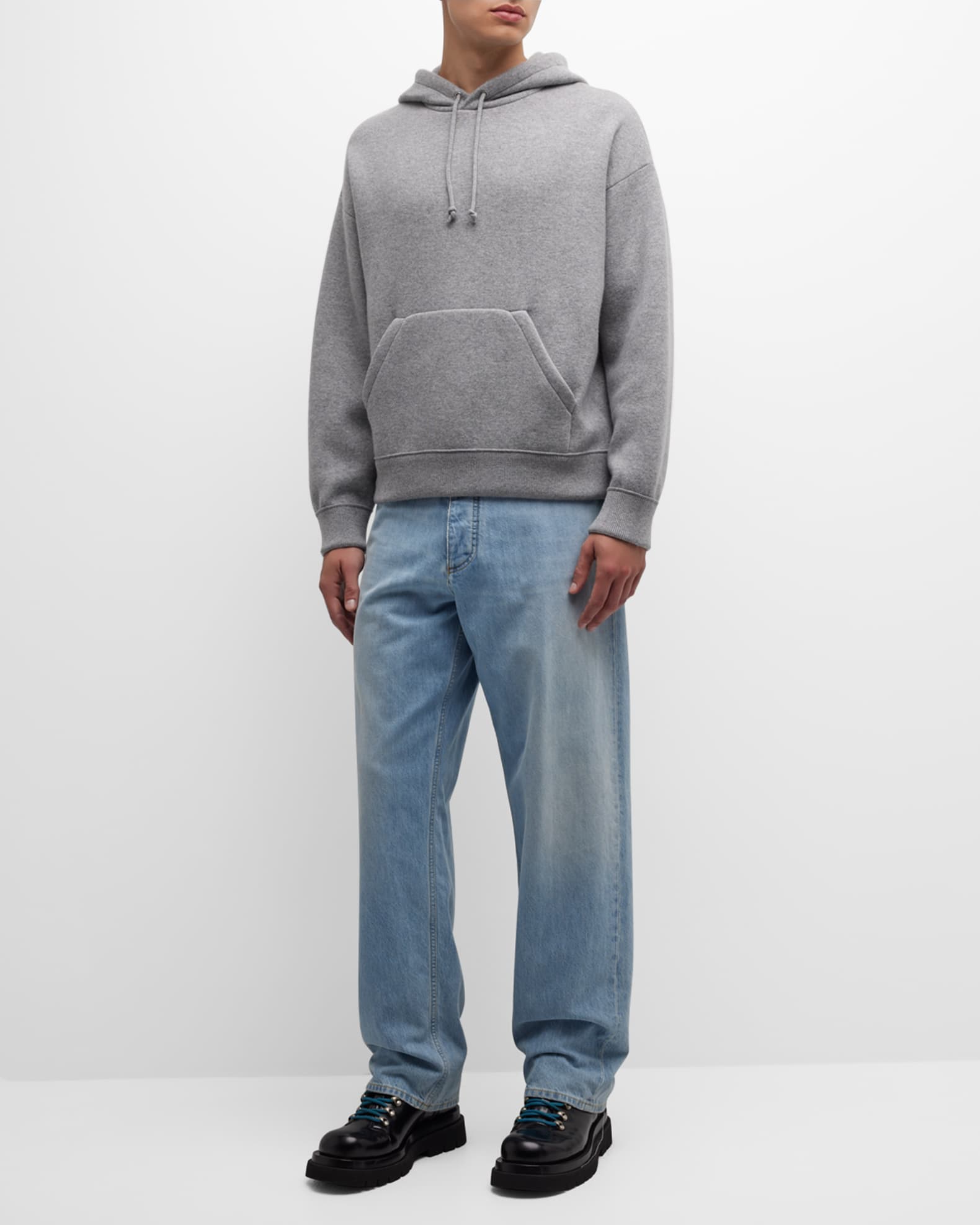 Bottega Veneta Men's Compact Cashmere Knit Hoodie | Neiman Marcus