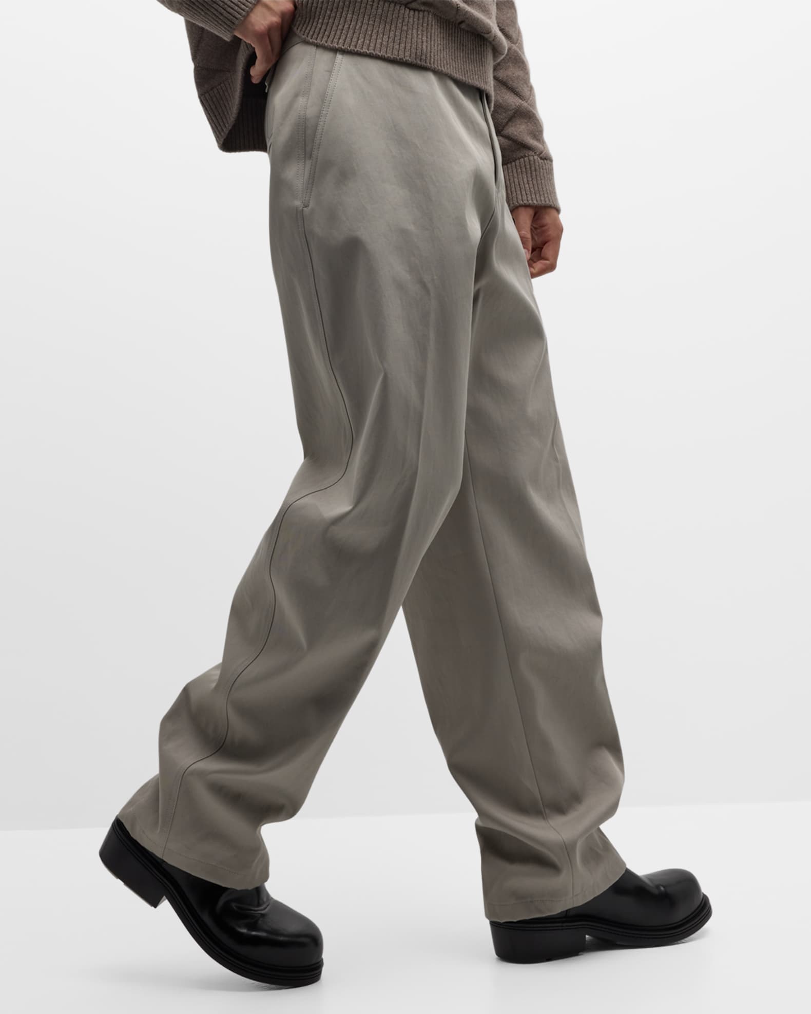 Bottega Veneta Men's Baggy Cotton Twill Pants | Neiman Marcus