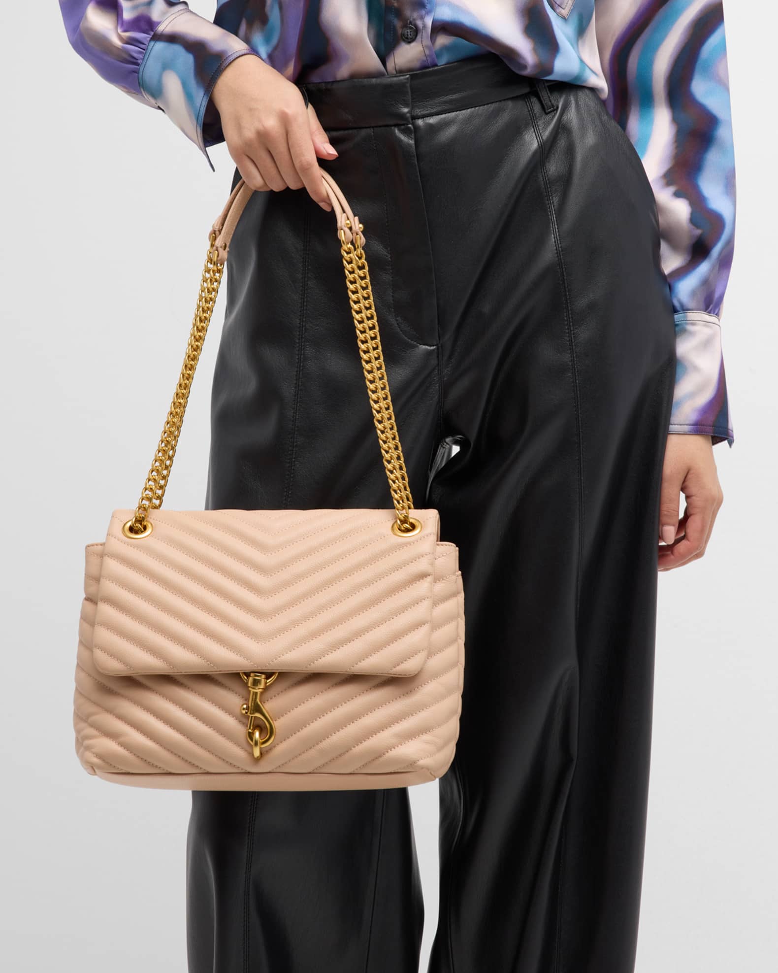 Rebecca Minkoff Edie Flap Quilted Leather Chain Shoulder Bag Neiman