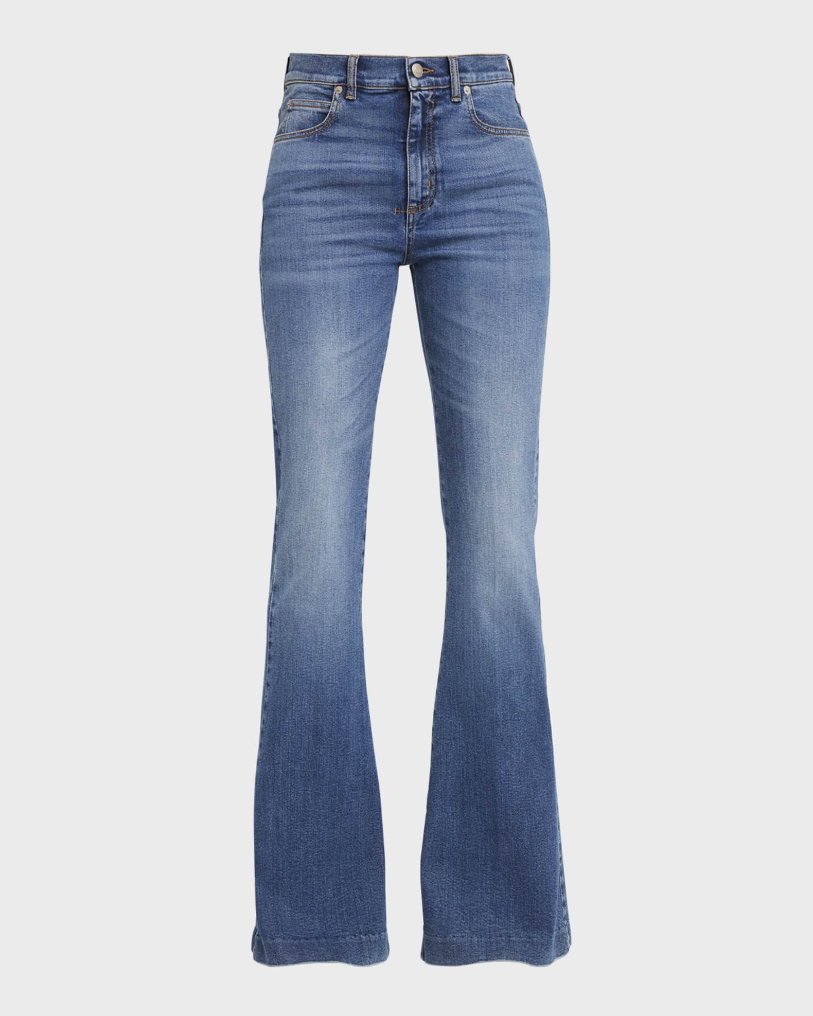 Boot-Cut Leg Denim Pants 0