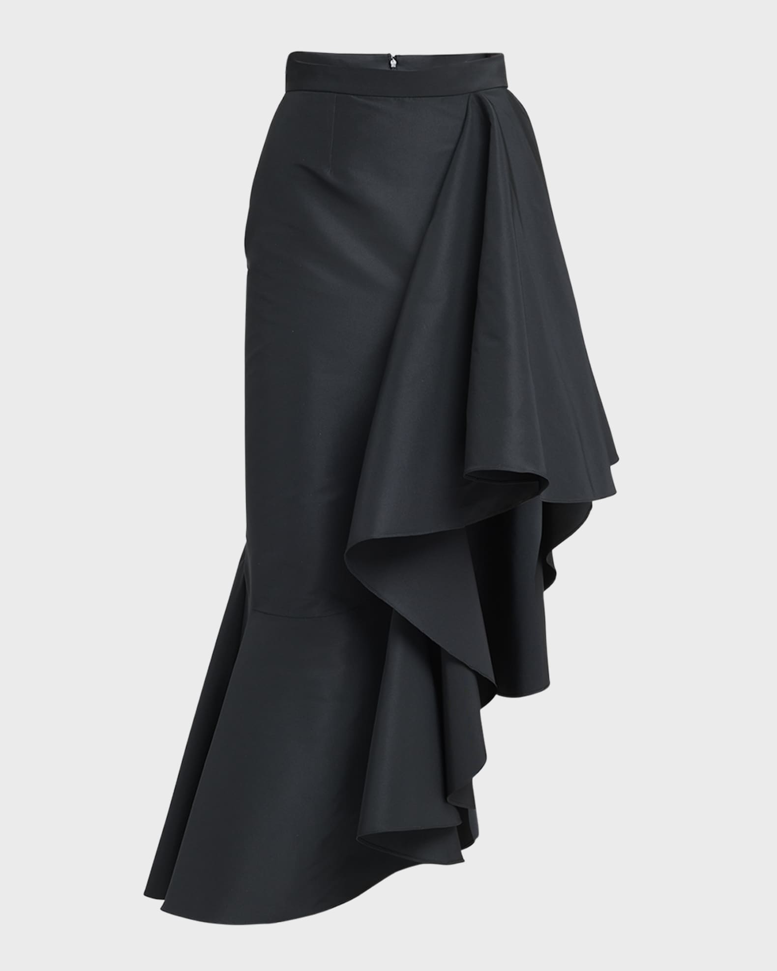Alexander McQueen Asymmetric Midi Skirt with Ruffle Hem Neiman Marcus — free download