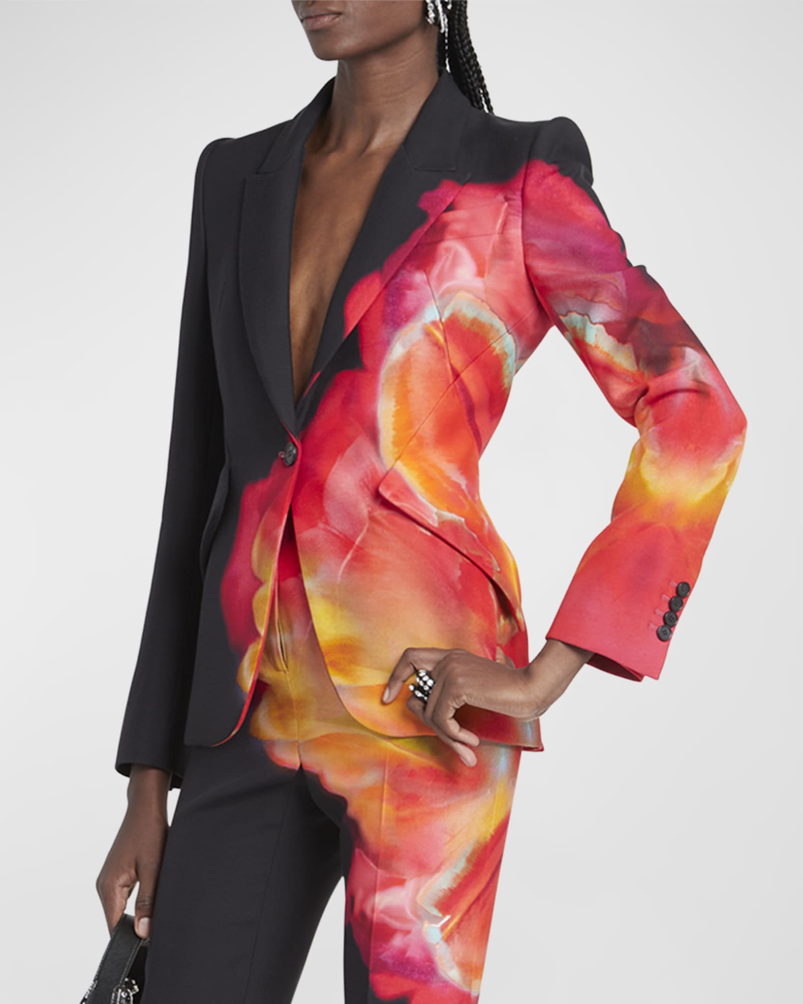 Abstract Floral Suit | Neiman Marcus