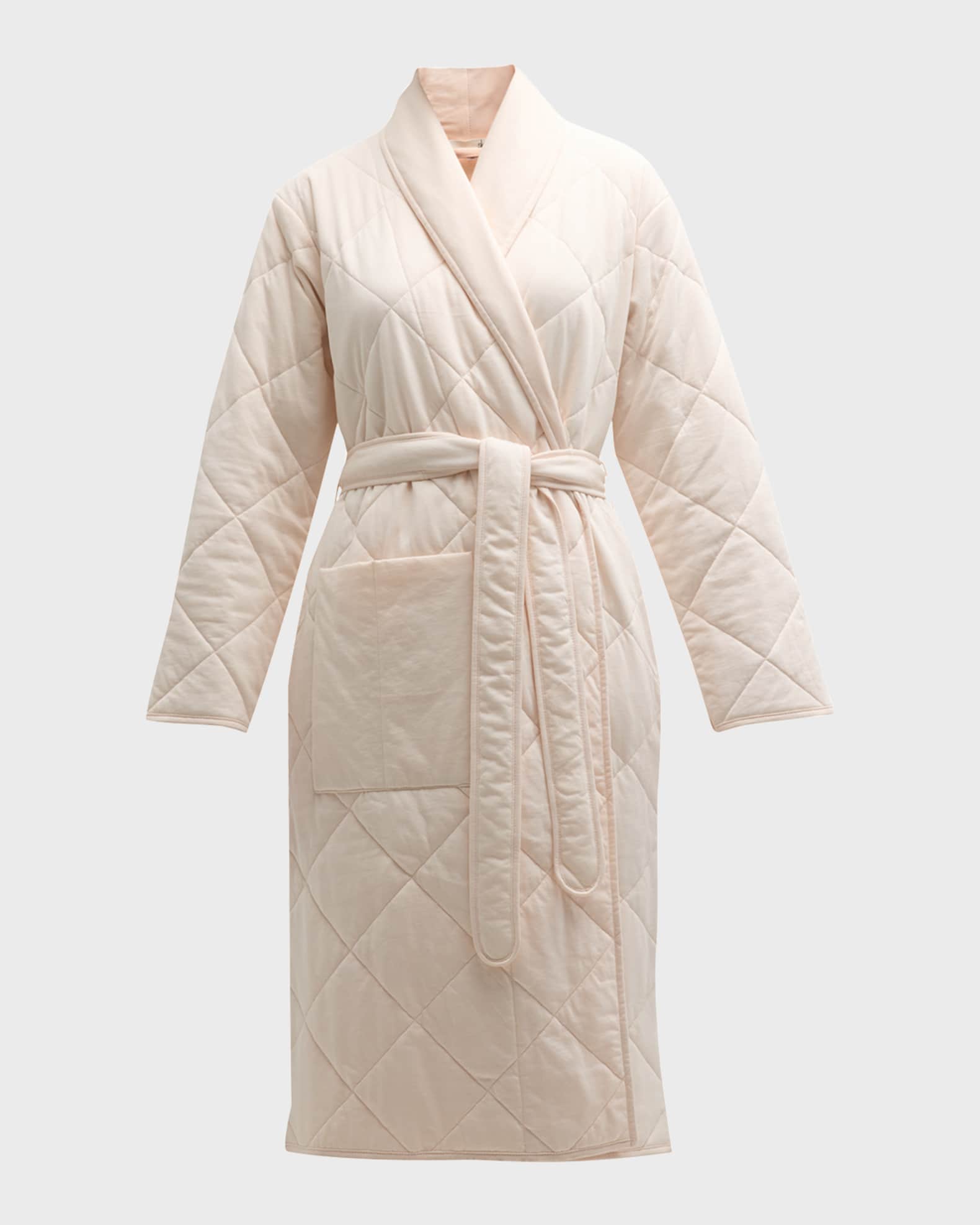 Skin Sia Quilted Shawl-Collar Robe | Neiman Marcus