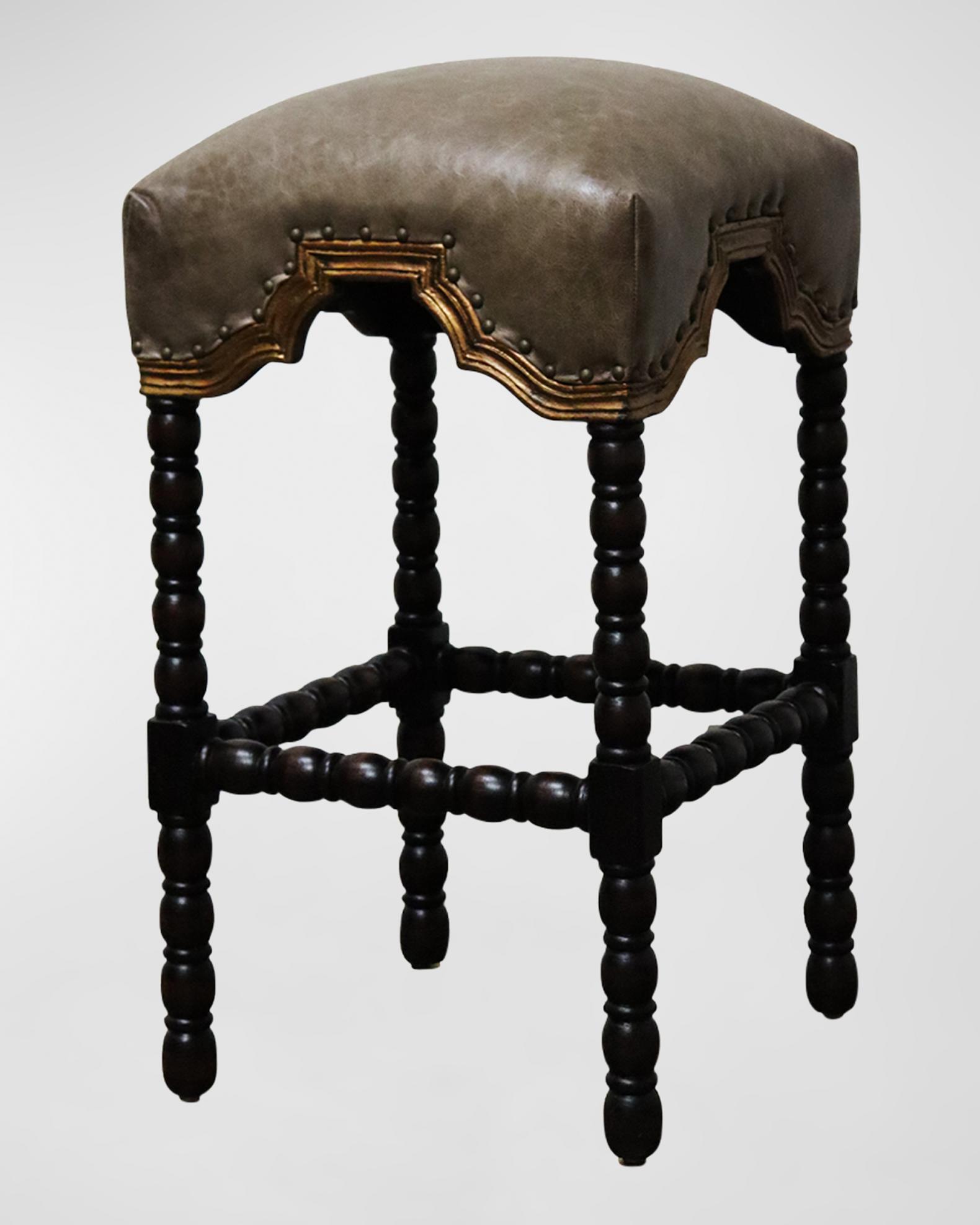 Peninsula Home Collection San Marco Leather Bar Stool - 30