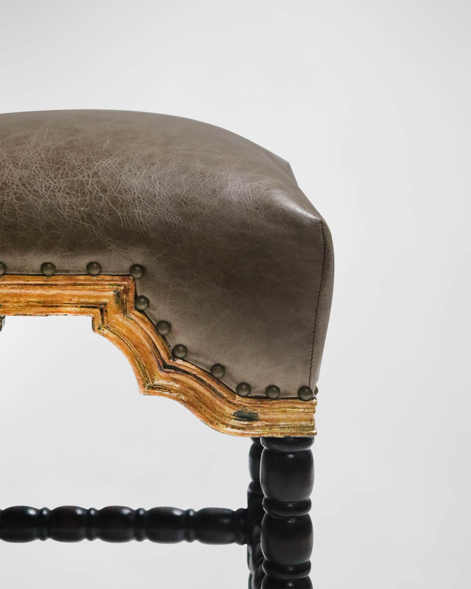 Peninsula Home Collection San Marco Leather Bar Stool 30" Neiman Marcus