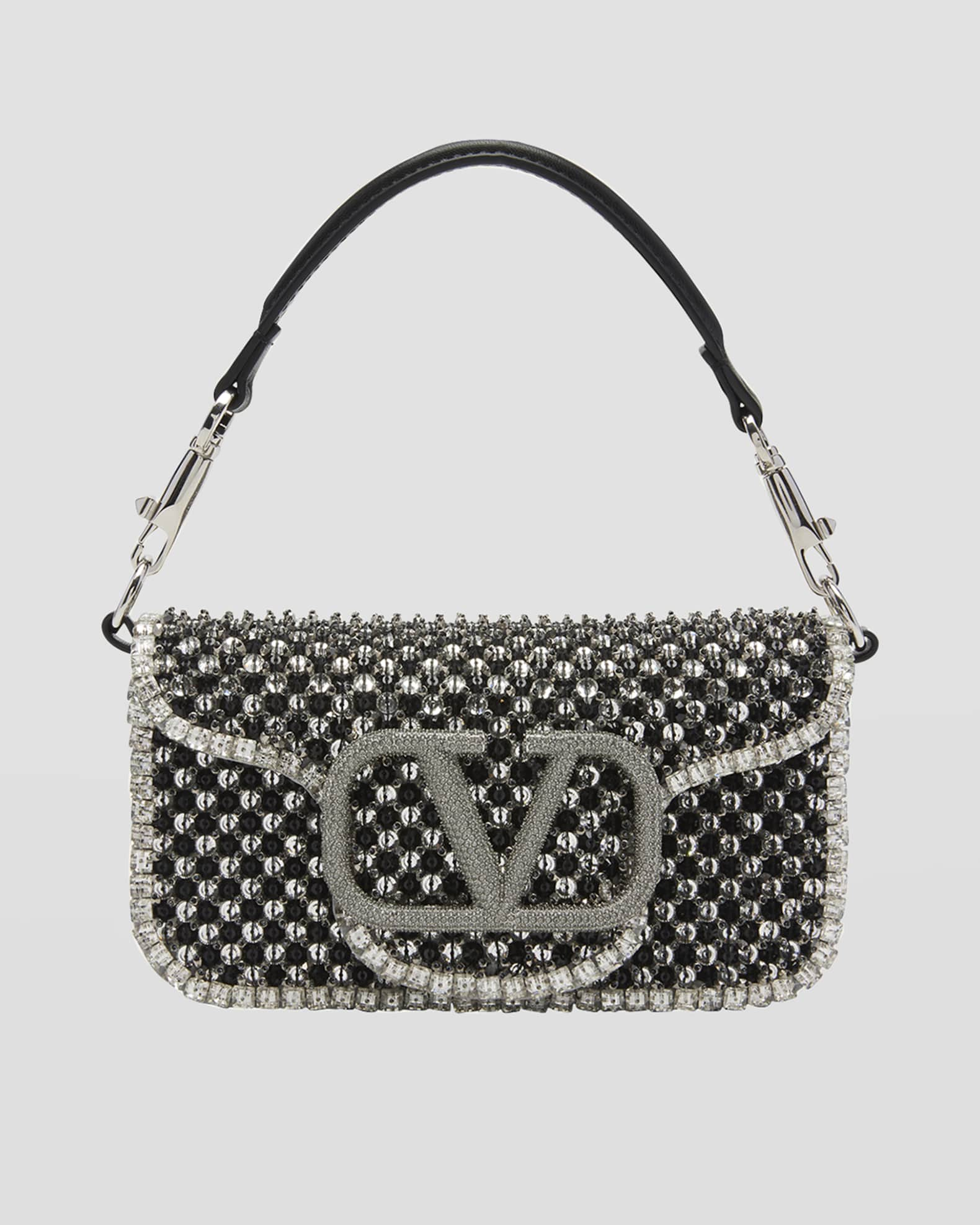 Valentino Loco Small Vlogo Rhinestone Shoulder Bag