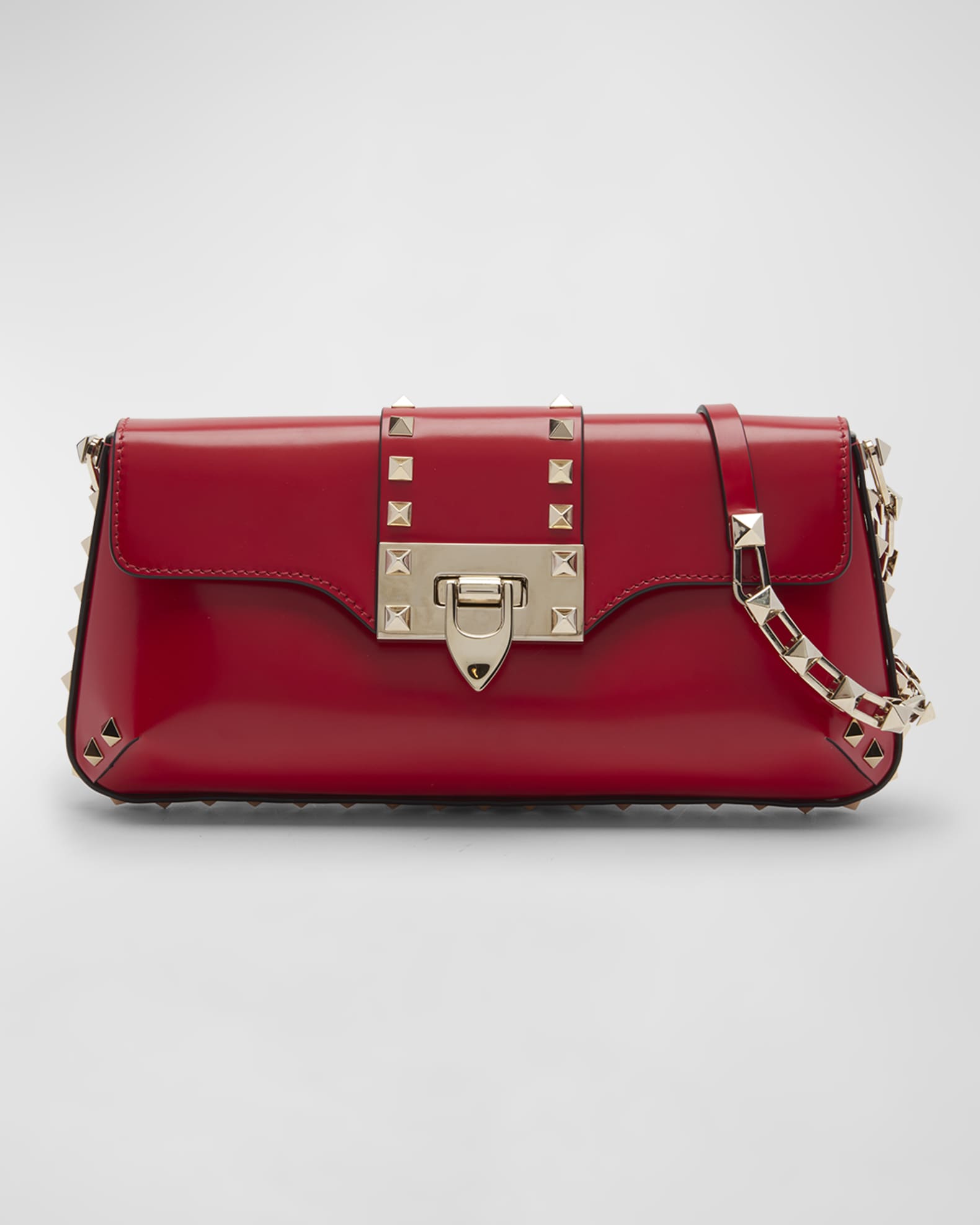 Rockstud Small Leather Clutch Bag