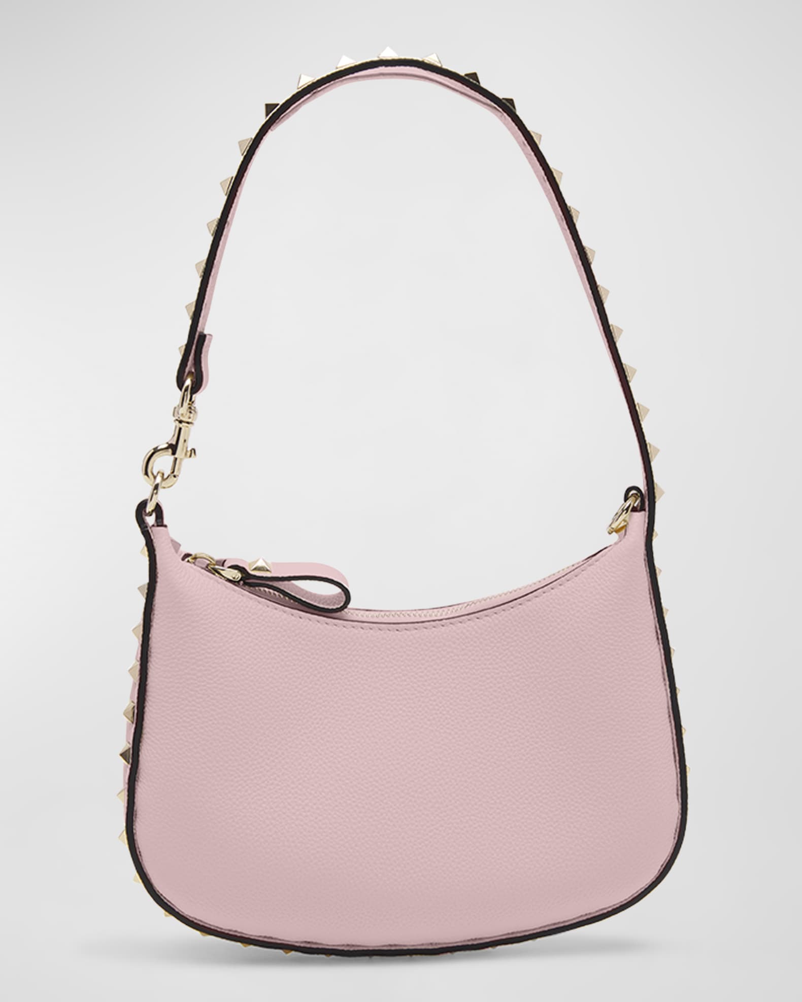 ROCKSTUD E/W HANDBAG IN MIRROR-EFFECT CALFSKIN