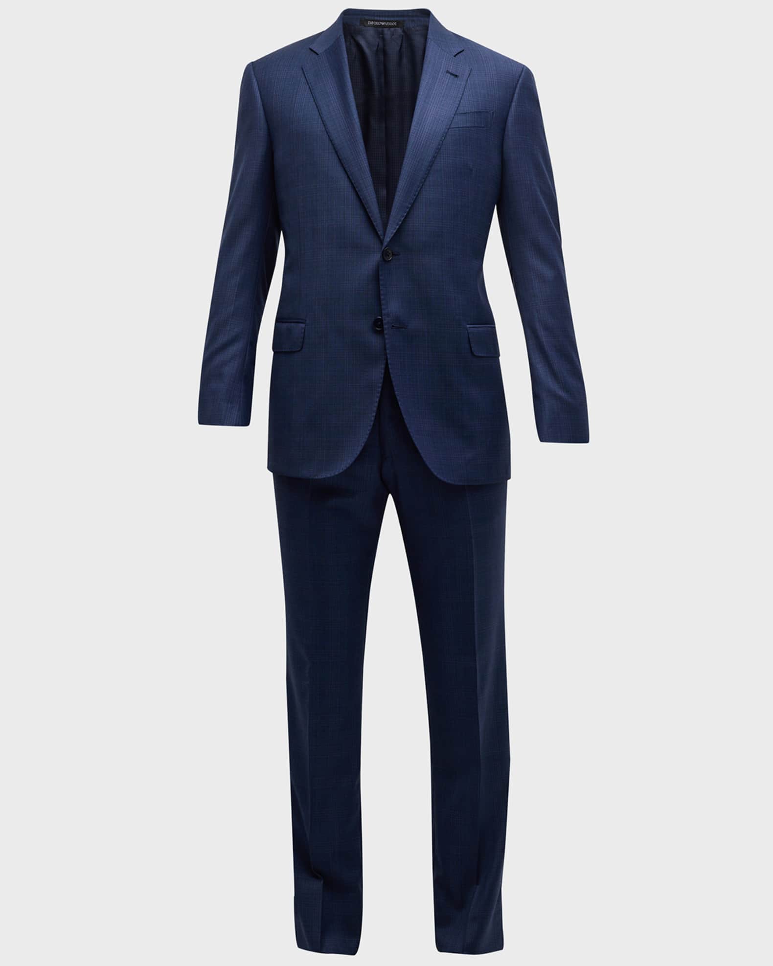 Emporio Armani Men's Screen Plaid Wool Suit