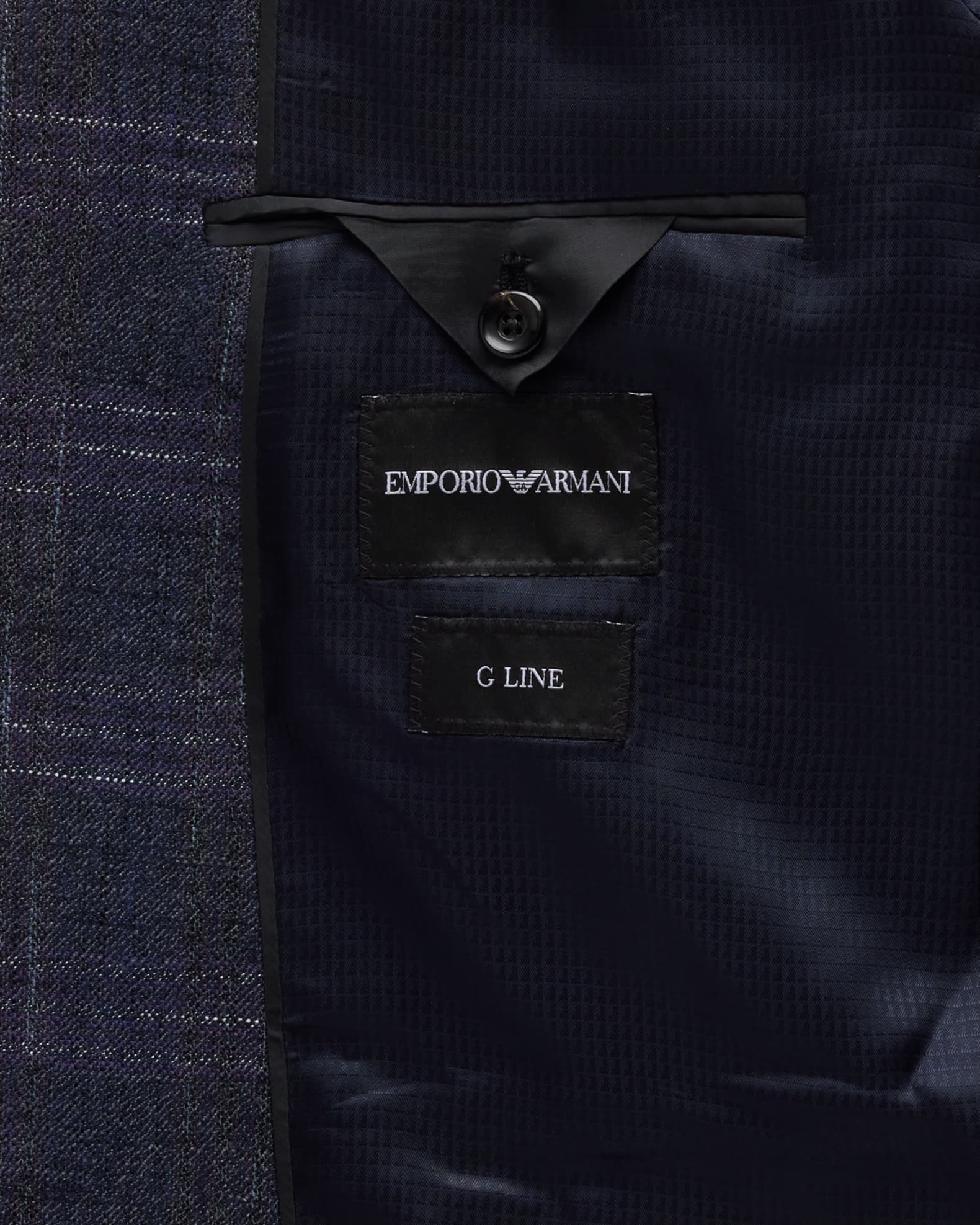 Emporio Armani Men's Plaid Wool-Blend Dinner Jacket | Neiman Marcus