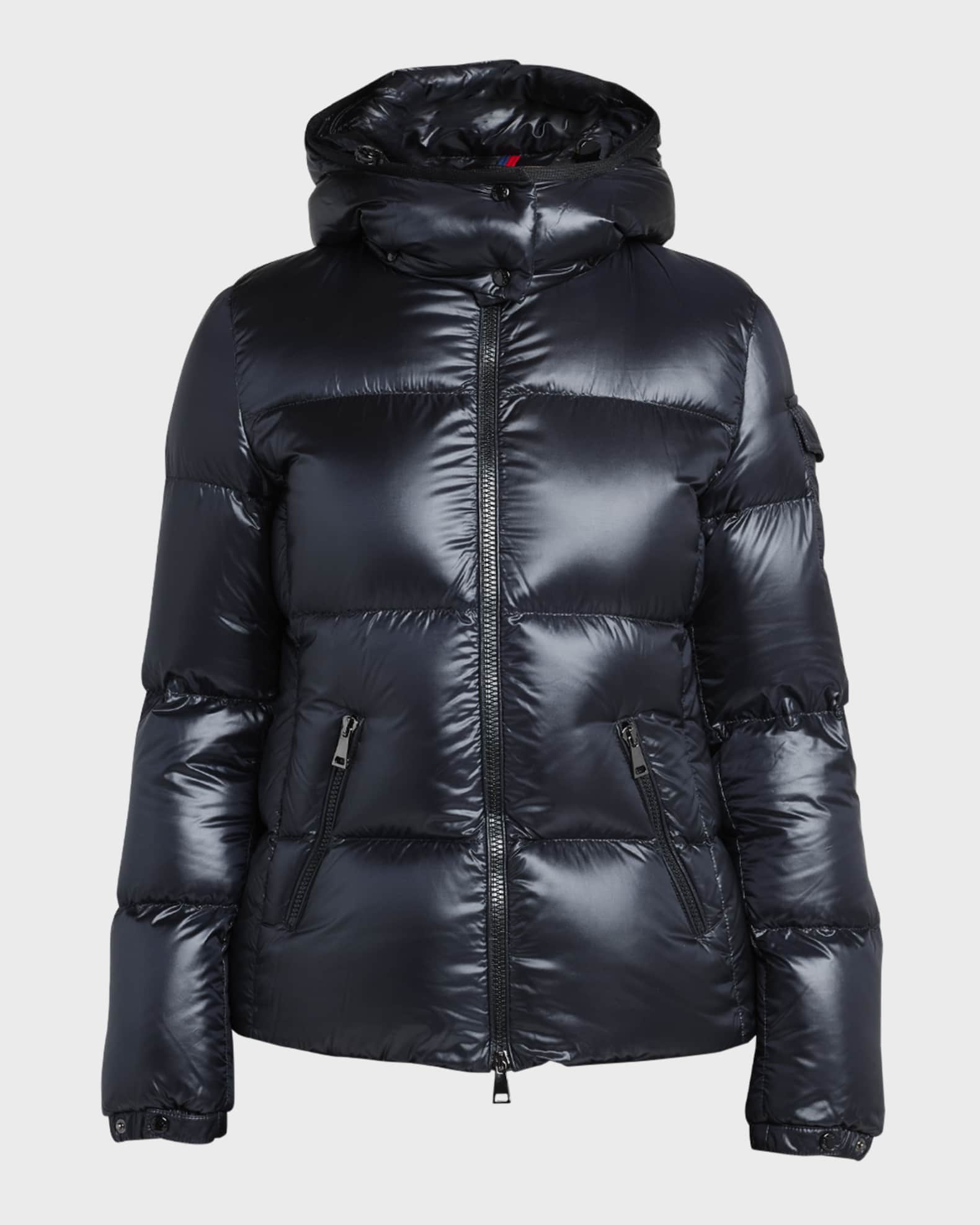 Moncler logo-patch Hooded Jacket - Neutrals