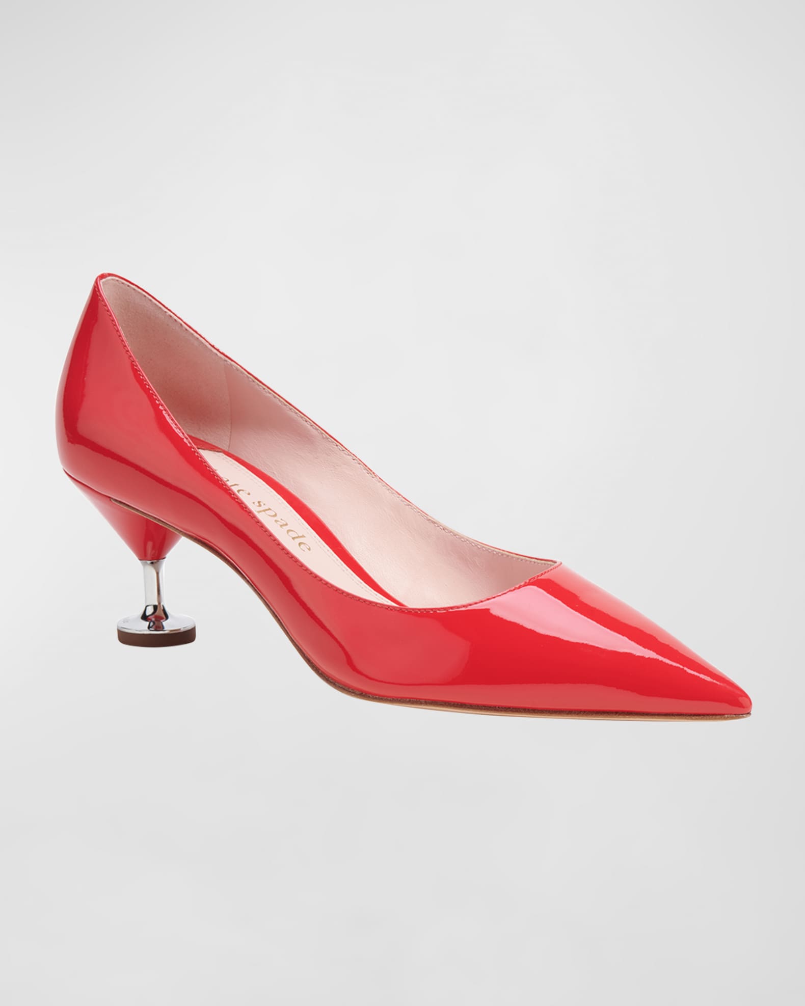 kate spade new york garnish patent kitten-heel pumps | Neiman Marcus