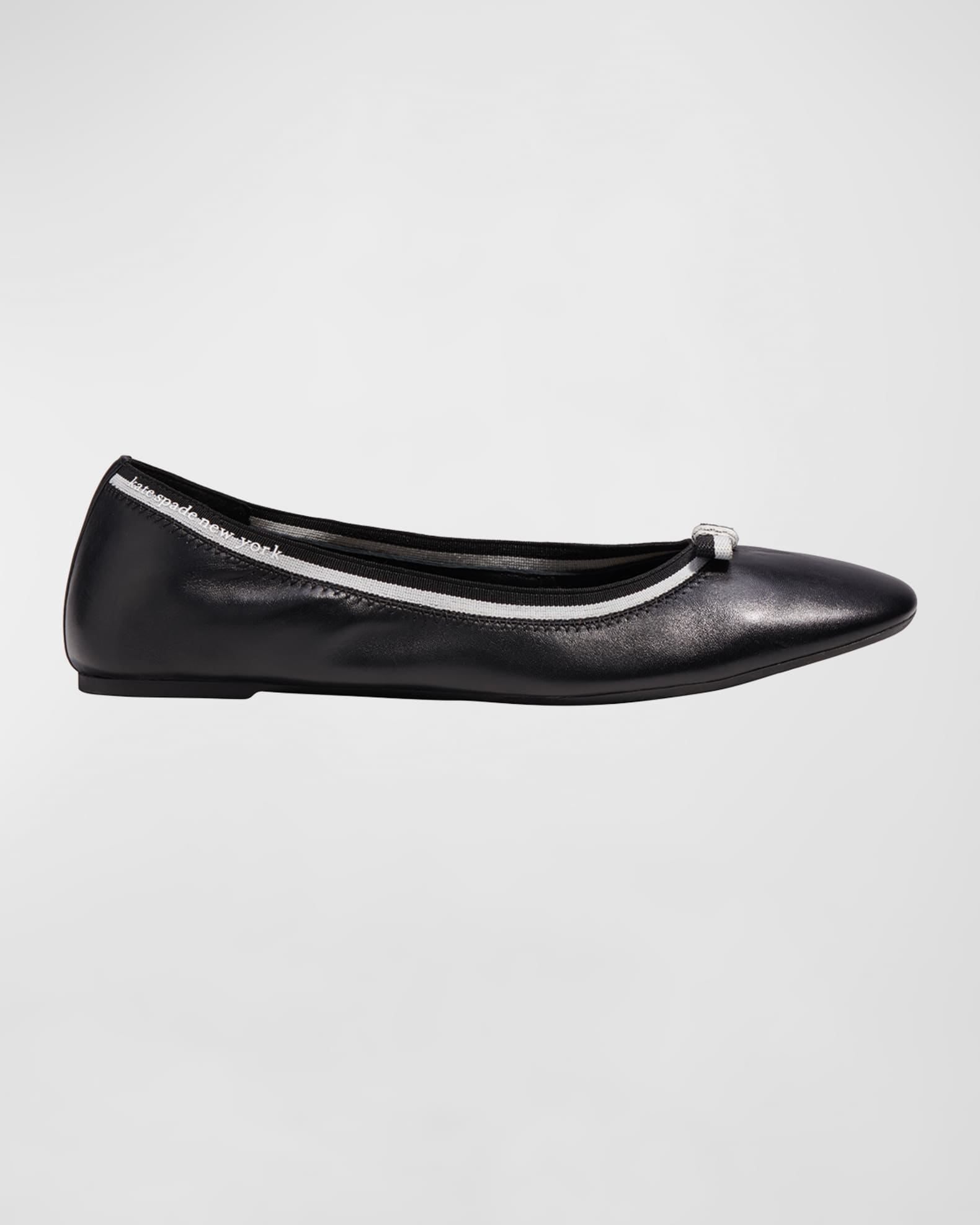 kate spade new york claudette leather bow ballerina flats Neiman
