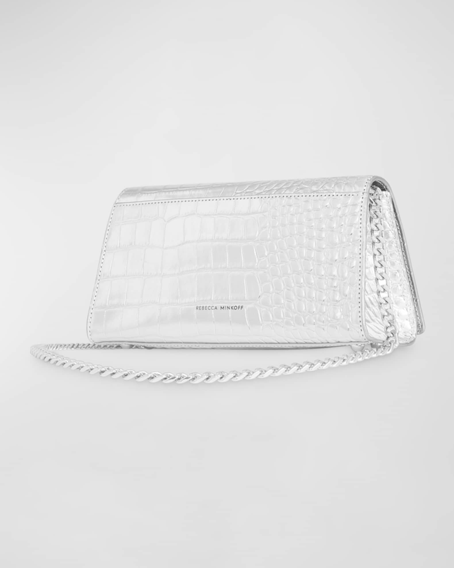 Rebecca Minkoff Lou Croc-Embossed Leather Crossbody Bag | Neiman Marcus