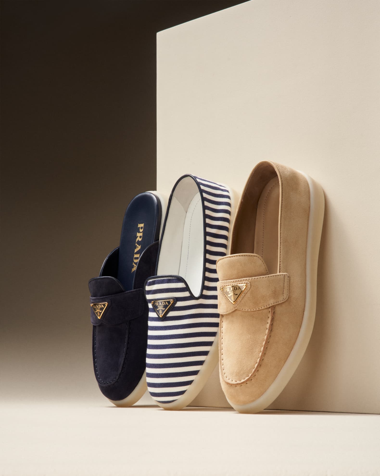 Prada Saint Tropez Suede Loafers Neiman Marcus
