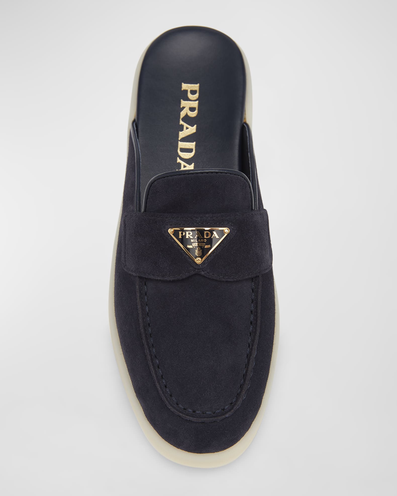 Prada Saint Tropez Suede Mules | Neiman Marcus
