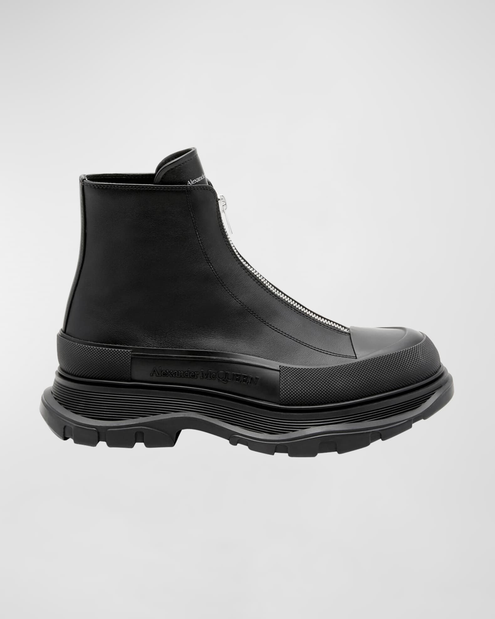 Alexander McQueen Men's Tread Slick Moto Boots | Neiman Marcus