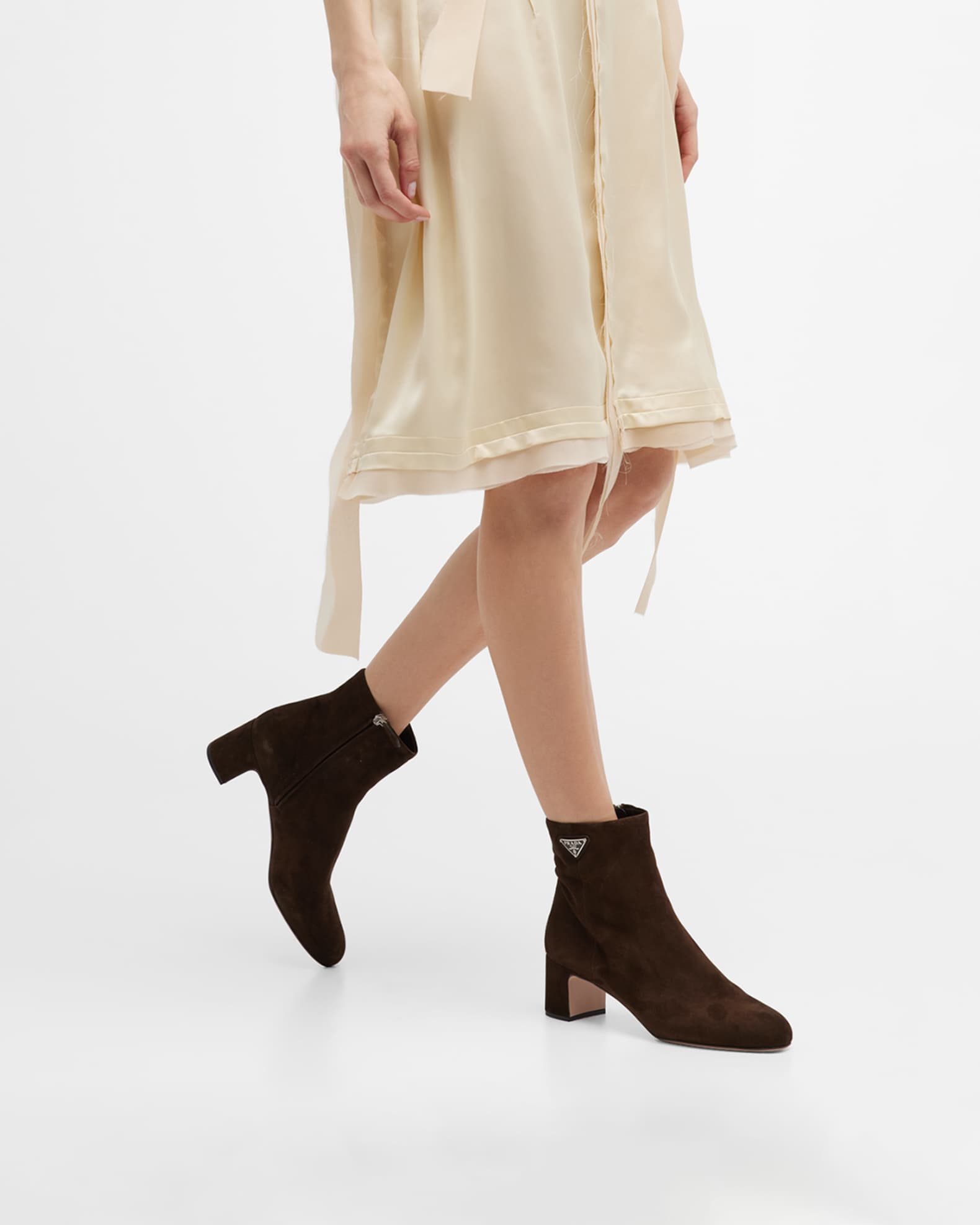 Prada suede ankle boots clearance