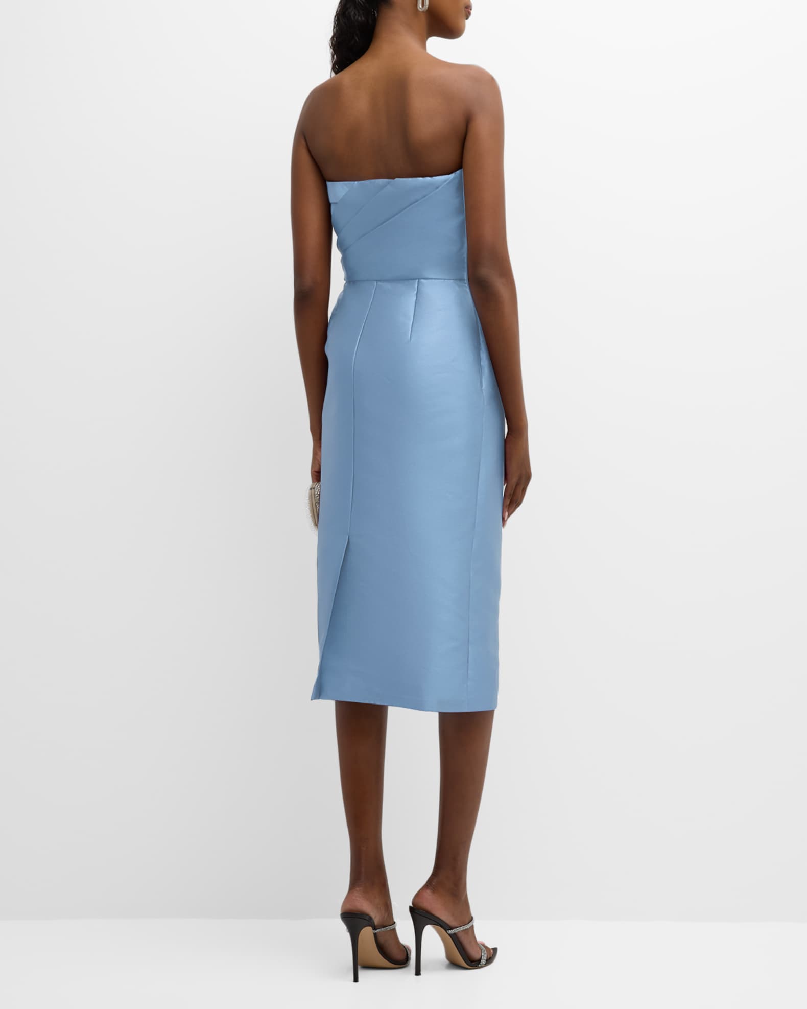 Shop the Encore Strapless Satin Maxi Dress Champagne