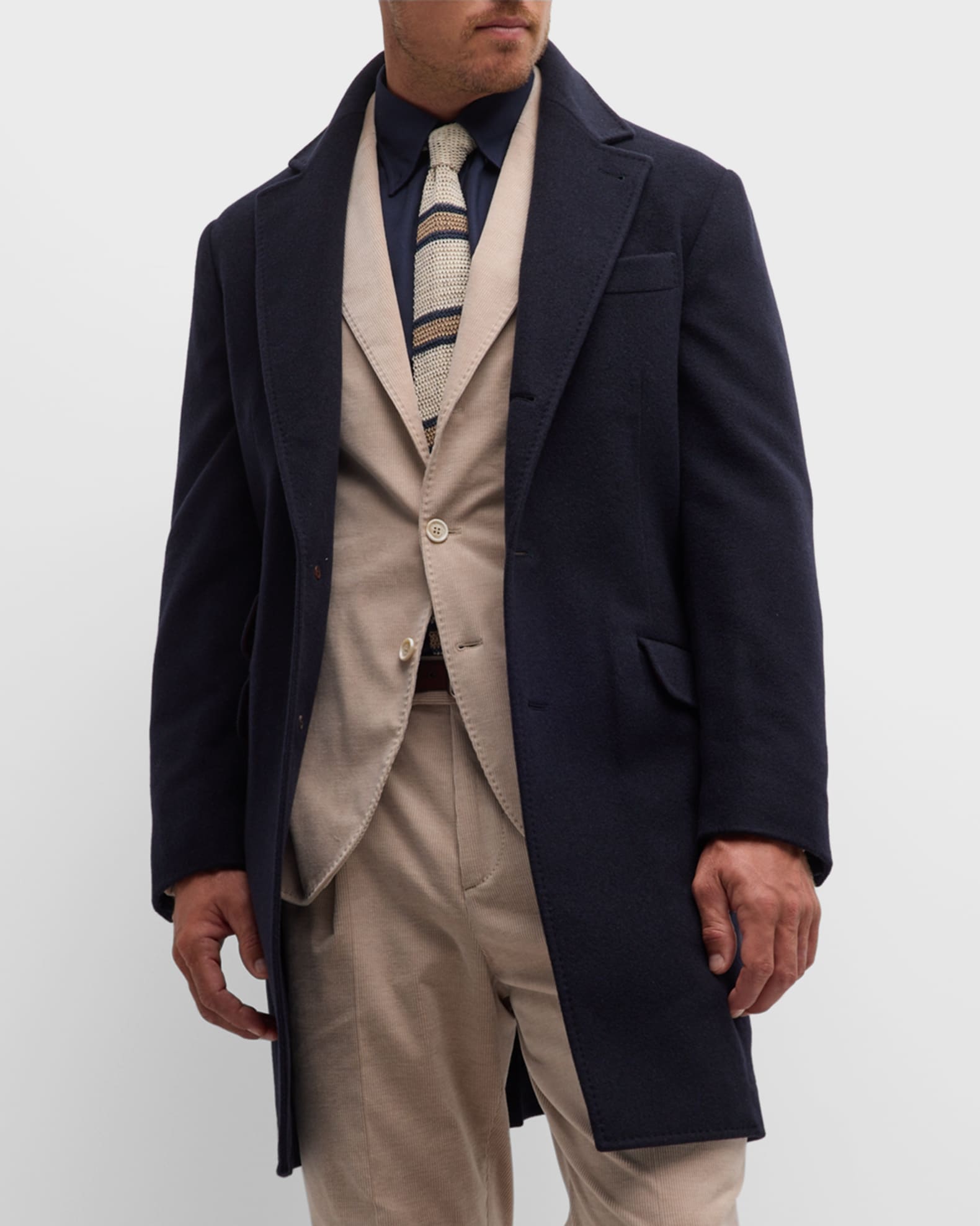 Brunello Cucinelli Men's Cashmere Top Coat