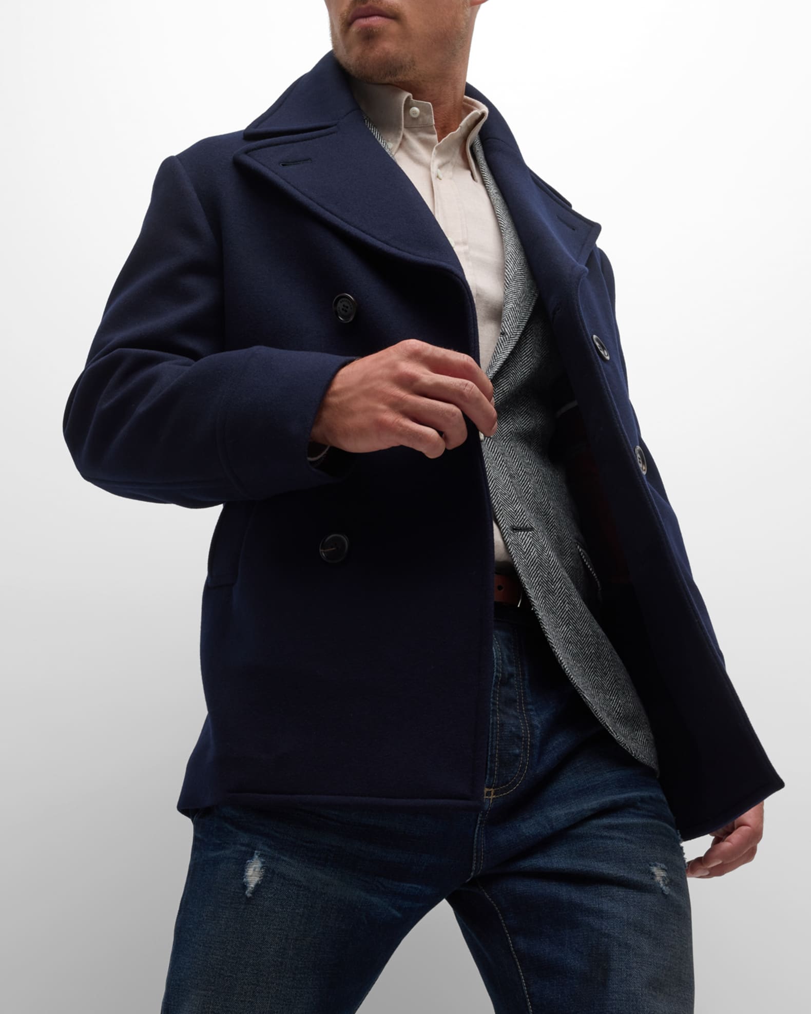 Brunello cucinelli peacoat deals