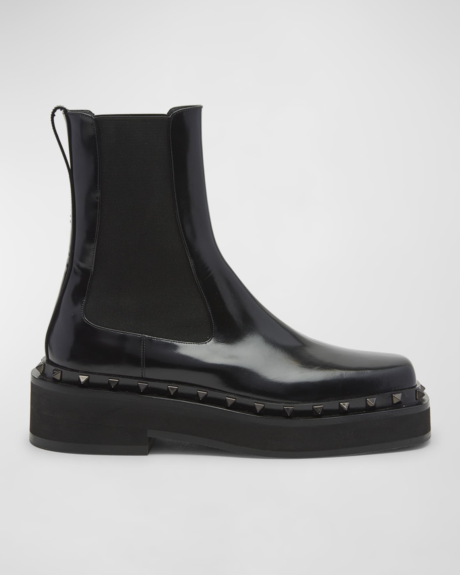 Valentino Garavani Rockstud Beatle Leather Chelsea Boots Neiman